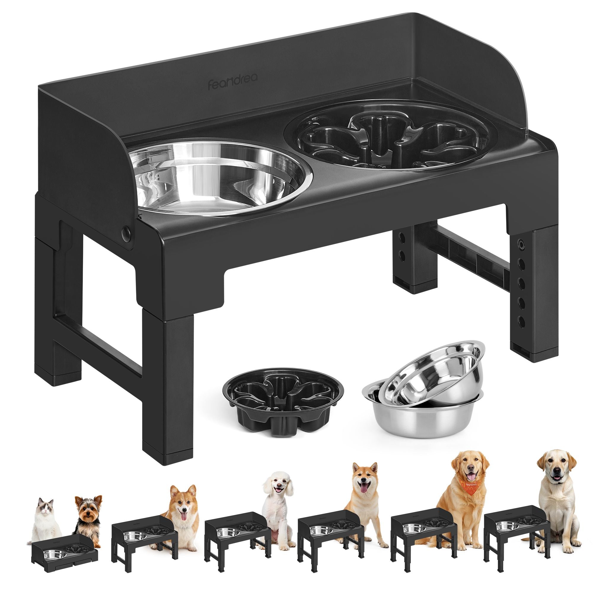 Dog Bowls Elevated - Ink Black