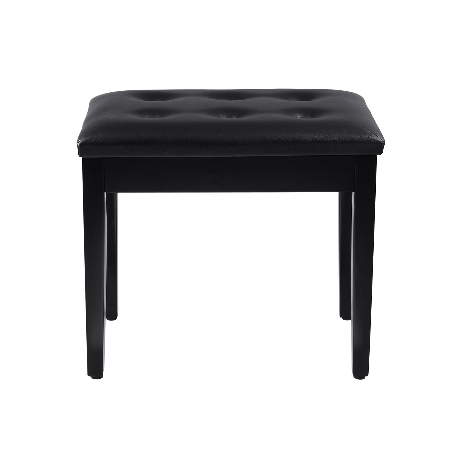 Piano Bench with Padded Cushion and Storage Compartment for Music Books - Black
