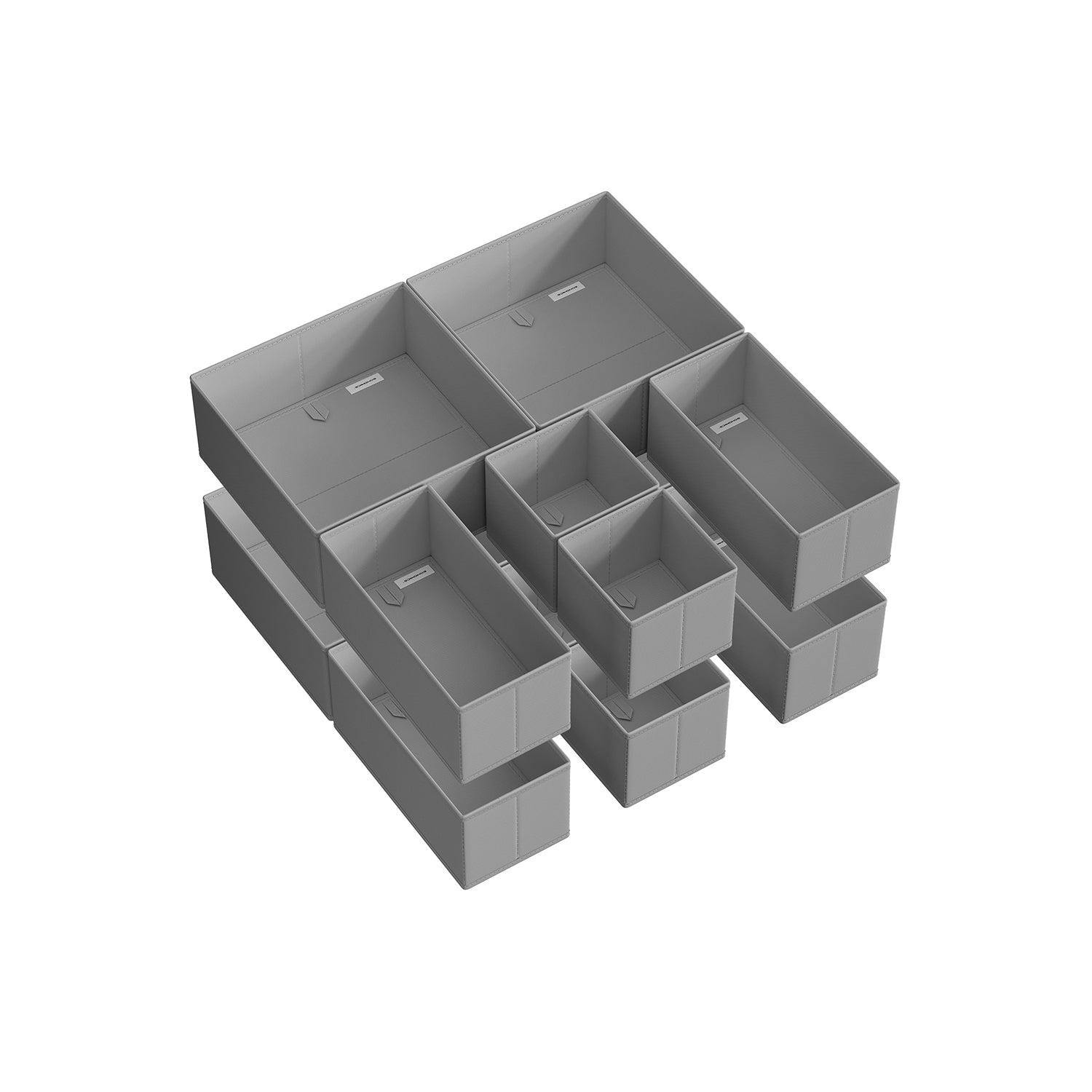Drawer Divider Organizers - Set of 18 - Gray - Gray