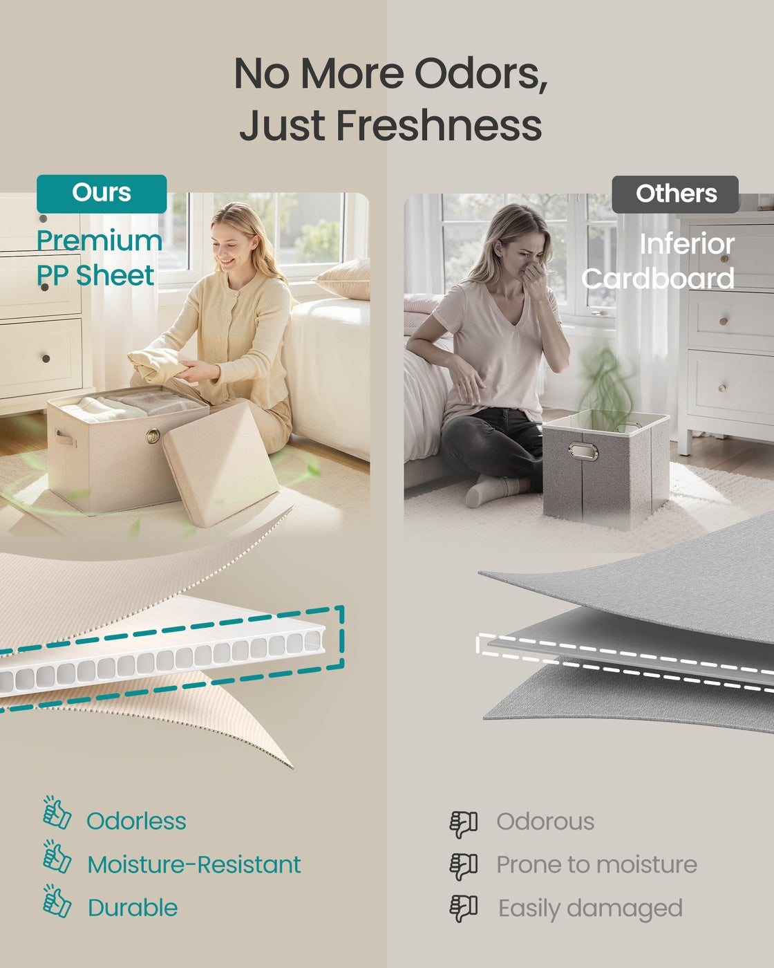 Stackable Fabric Storage Boxes
