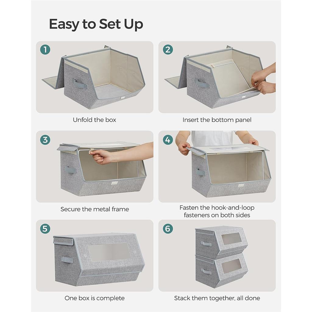Stackable Storage Bins - Set of 2