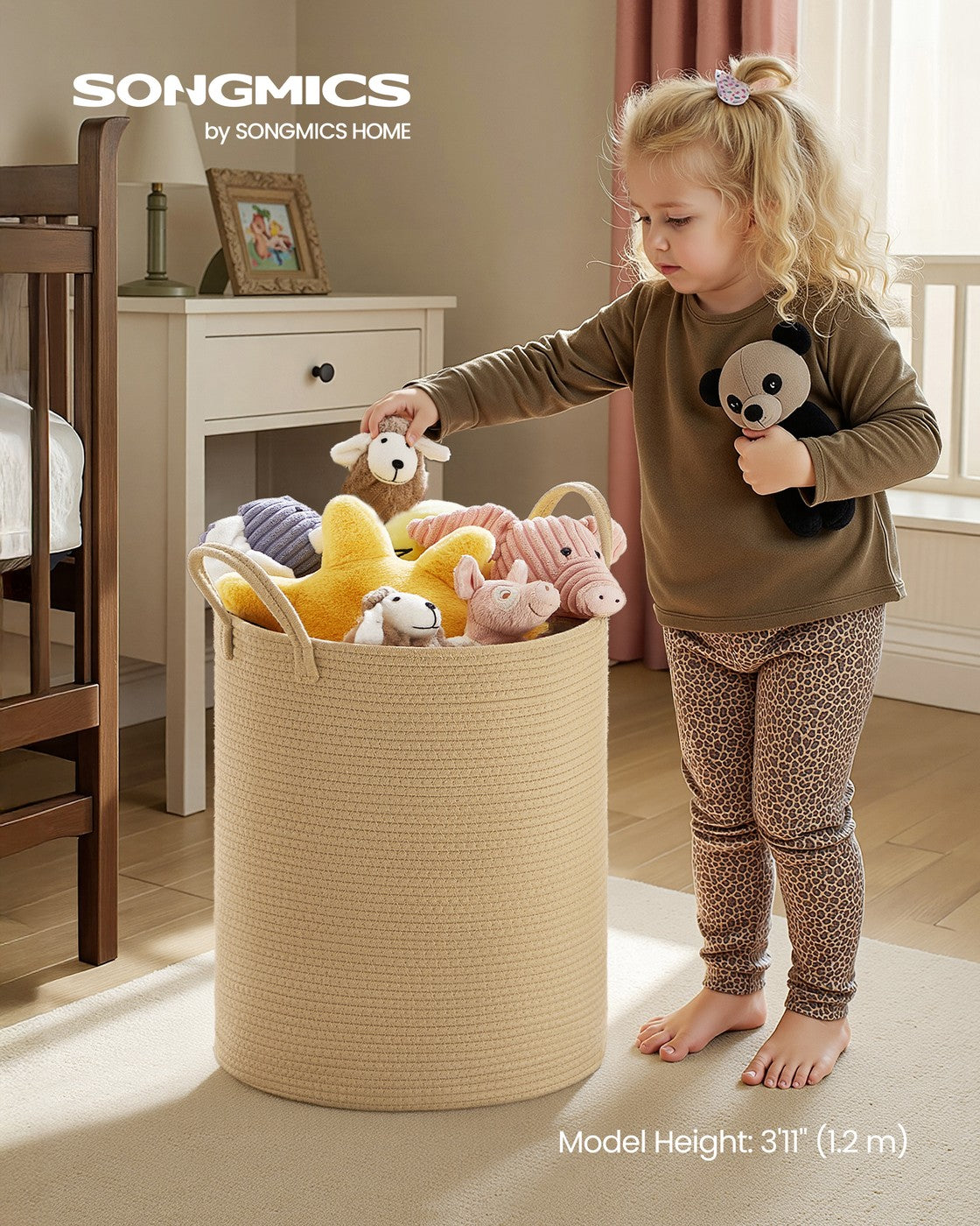 Cotton Rope Laundry Basket - 15 Gal - Soft Sides With Handles