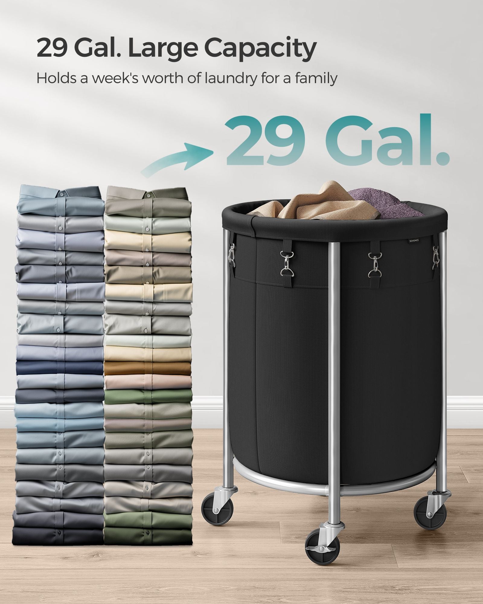 29-Gallon Round Laundry Basket
