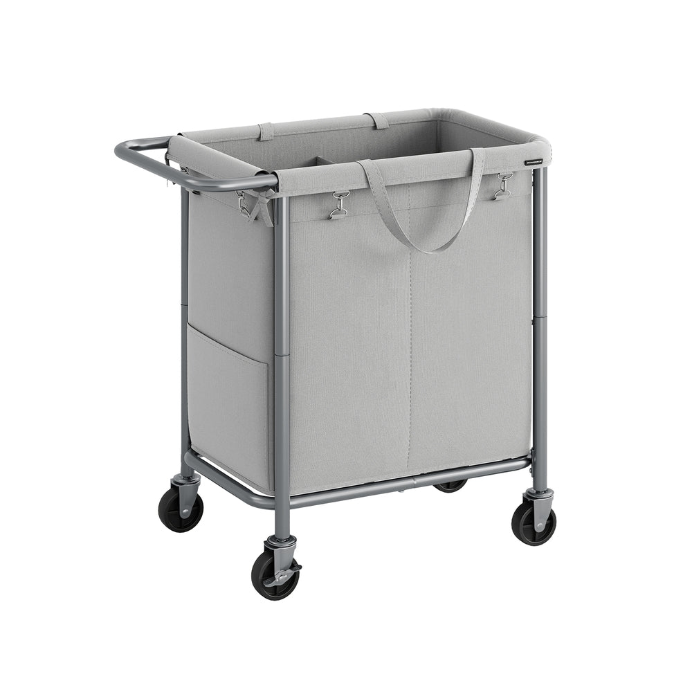 37-Gallon 2-Section Laundry Basket - Gray
