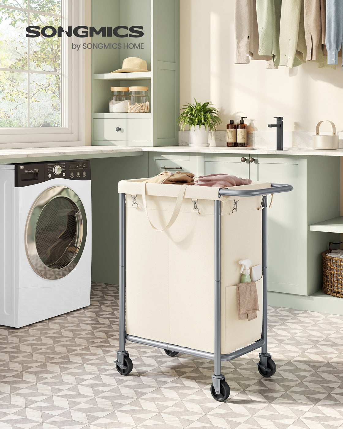 37-Gallon 2-Section Laundry Basket
