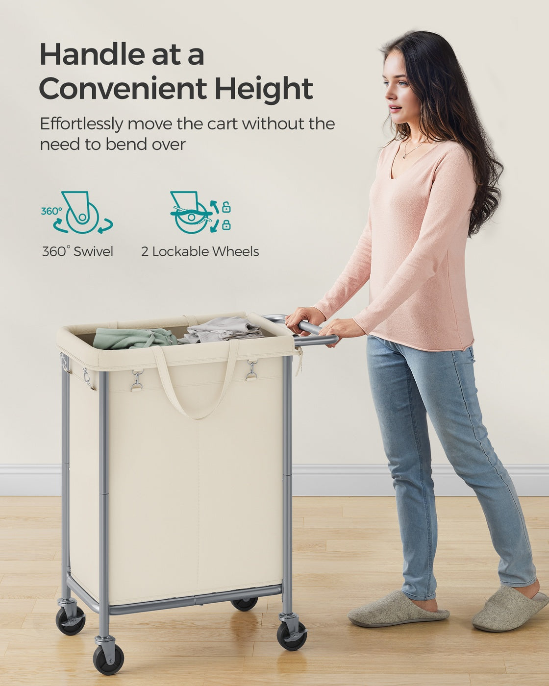37-Gallon 2-Section Laundry Basket