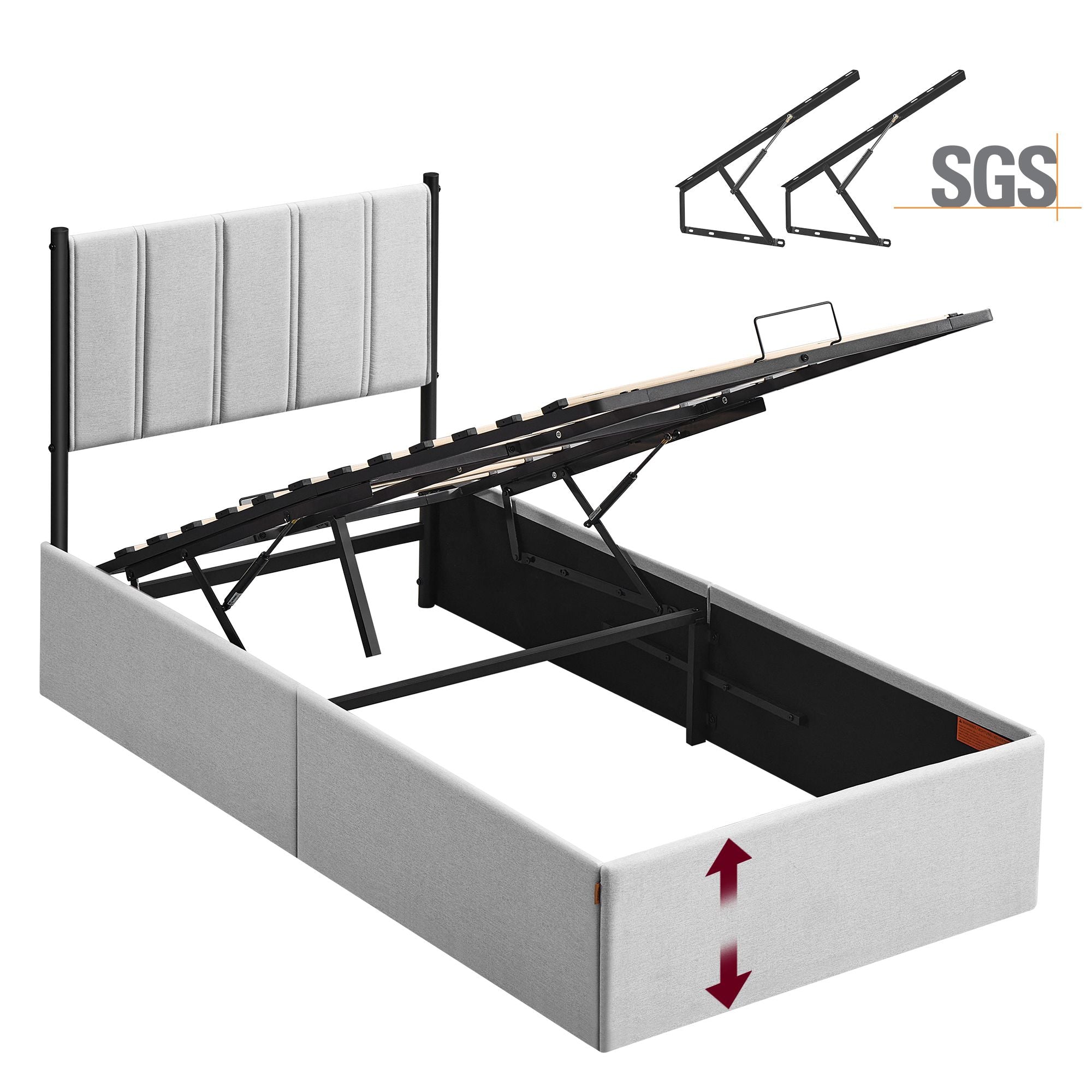 Lift Up Storage Bed Frame Twin Size