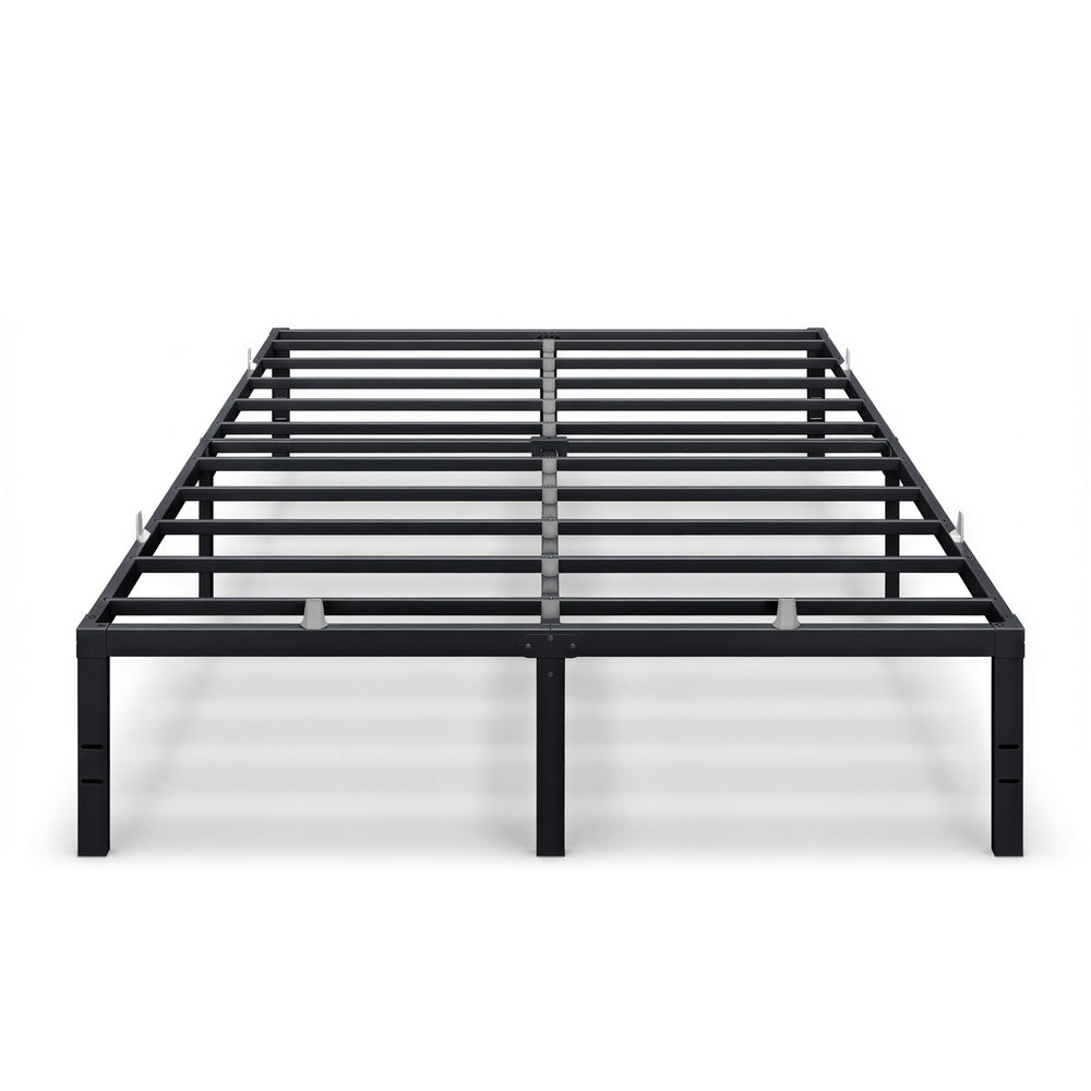 Queen Metal Bed Frame 16 Inches Tall - Matte Black