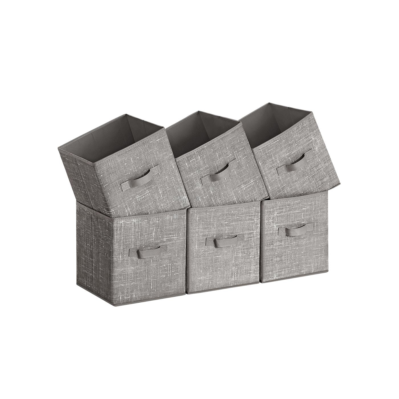 Non-Woven Fabric Storage Cubes with Double Handles - Taupe