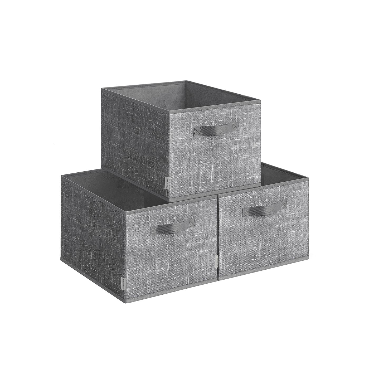Set of 3 Fabric Storage Bin - Cattail Gray