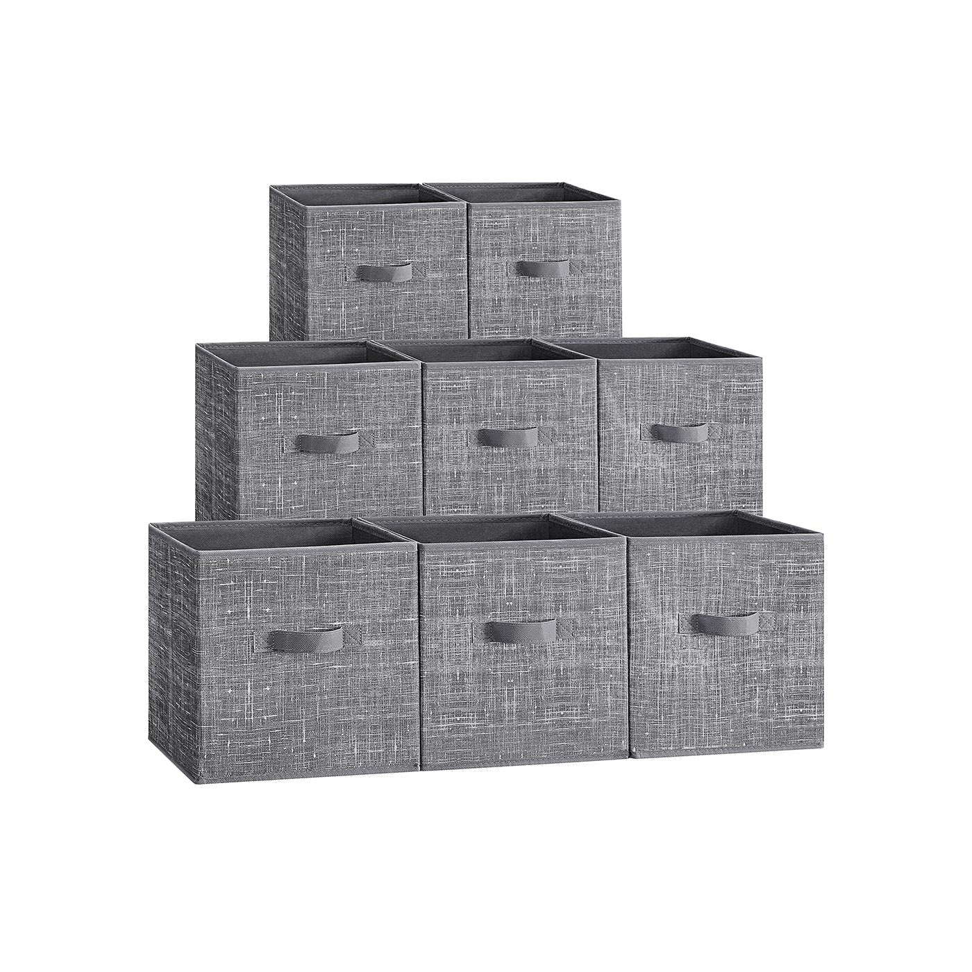 Set of 8 Foldable Storage Cubes - Cattail Gray - 11.8"L x 11.8"W x 11.8"H
