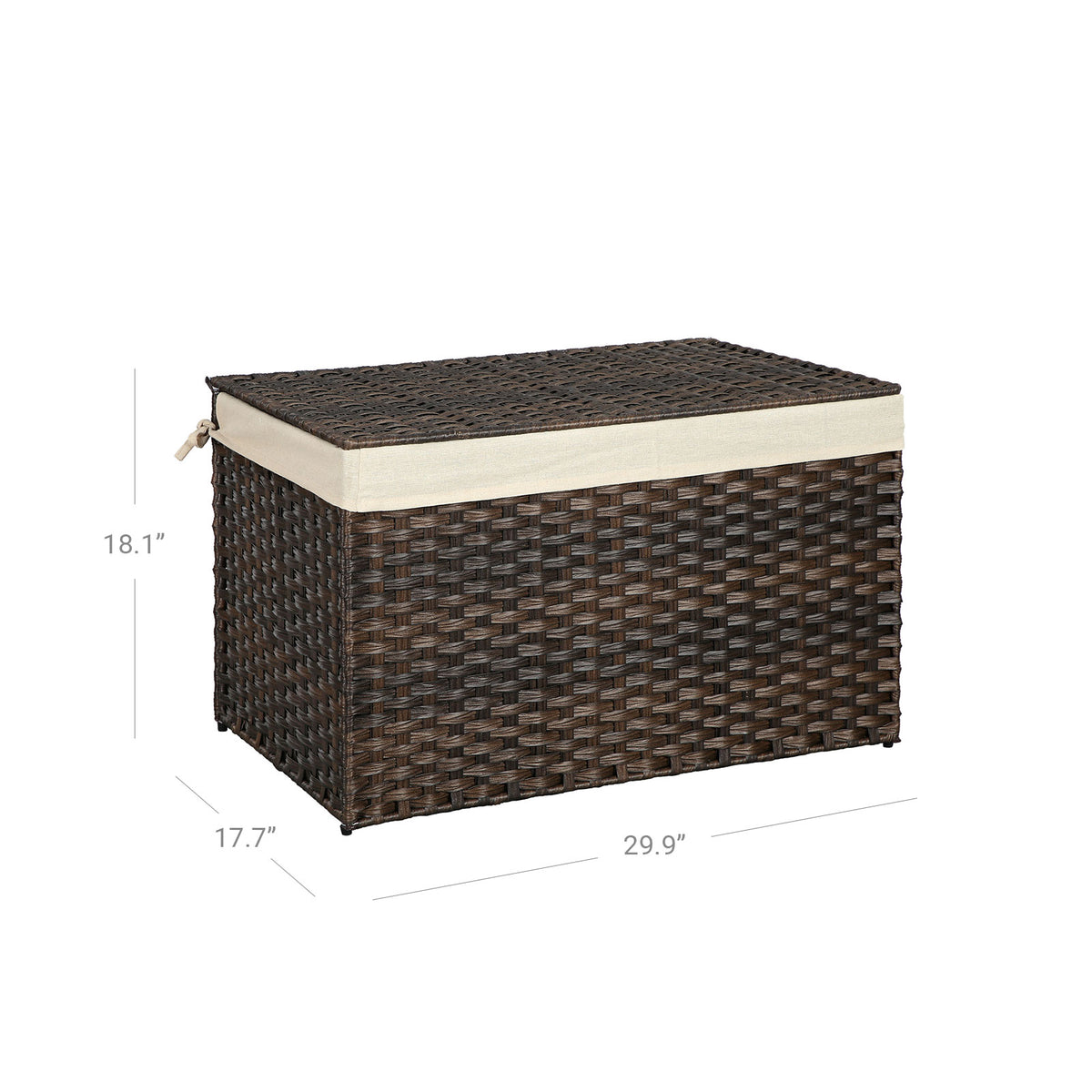 Woven Storage Basket - 27.7 Gallon - Lid and Handles