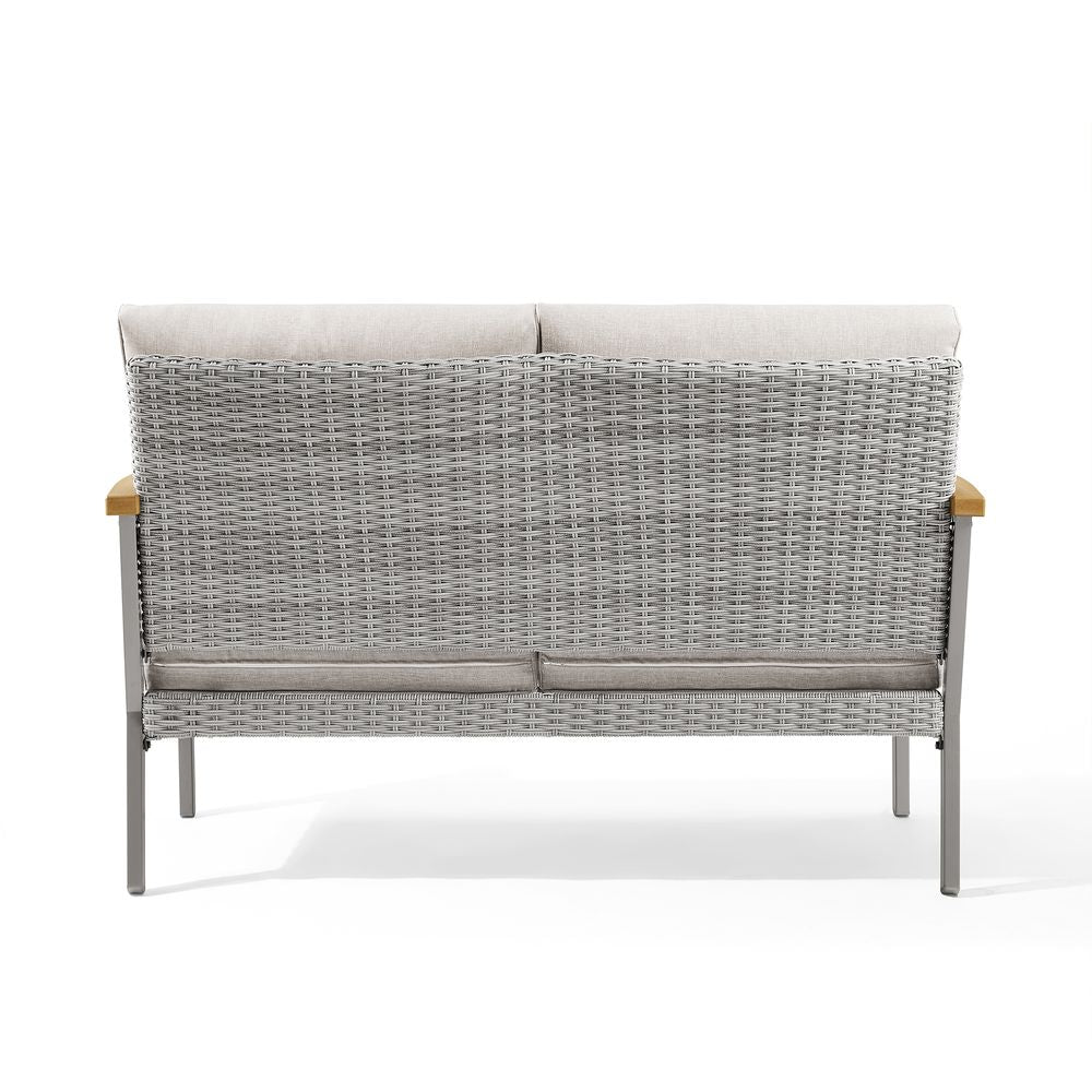 Sencillo Loveseat – Modern Patio Sofa – Ergonomic Outdoor 2-Seater – 520 lb Capacity