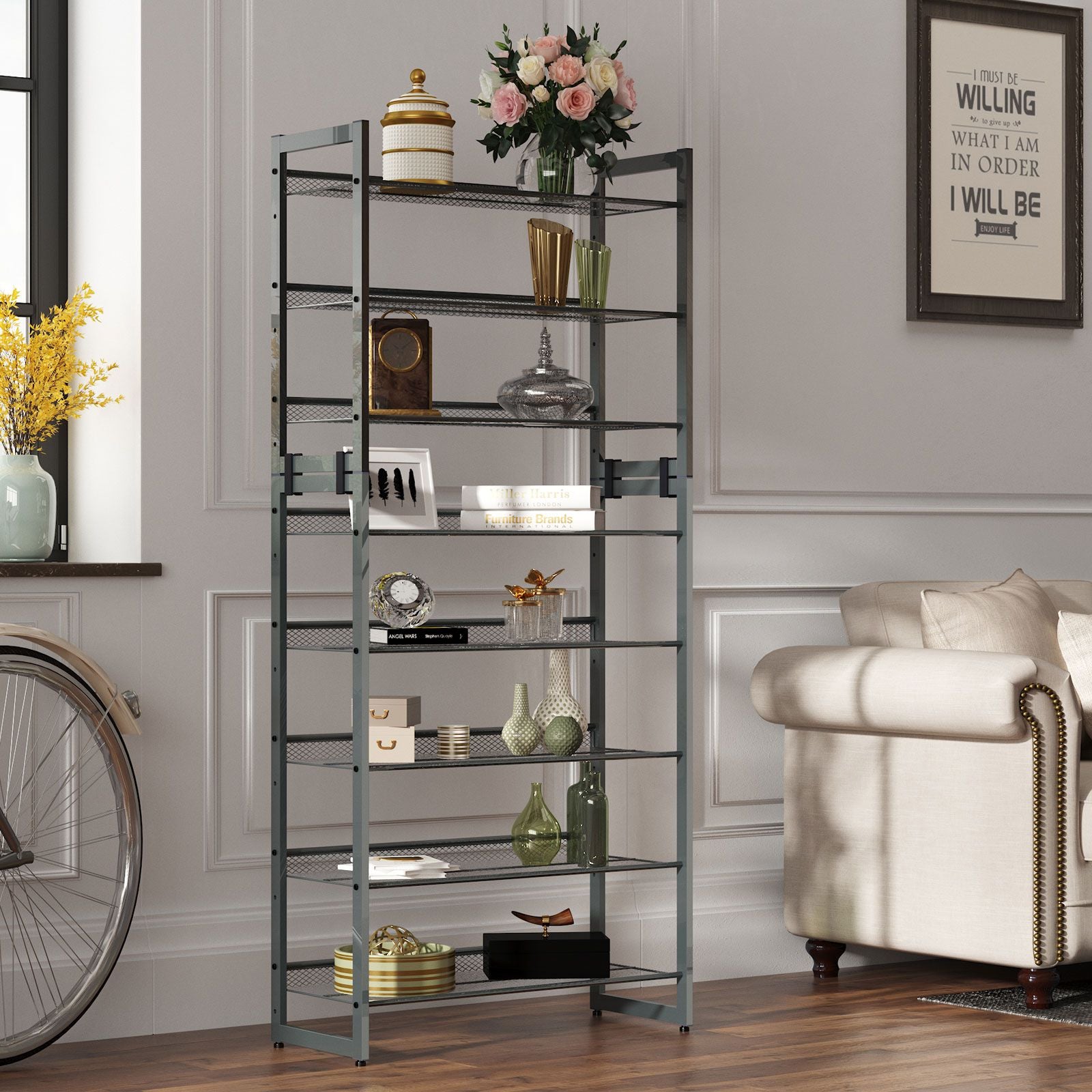 Stackable Shoe Storage Shelf - Bronze