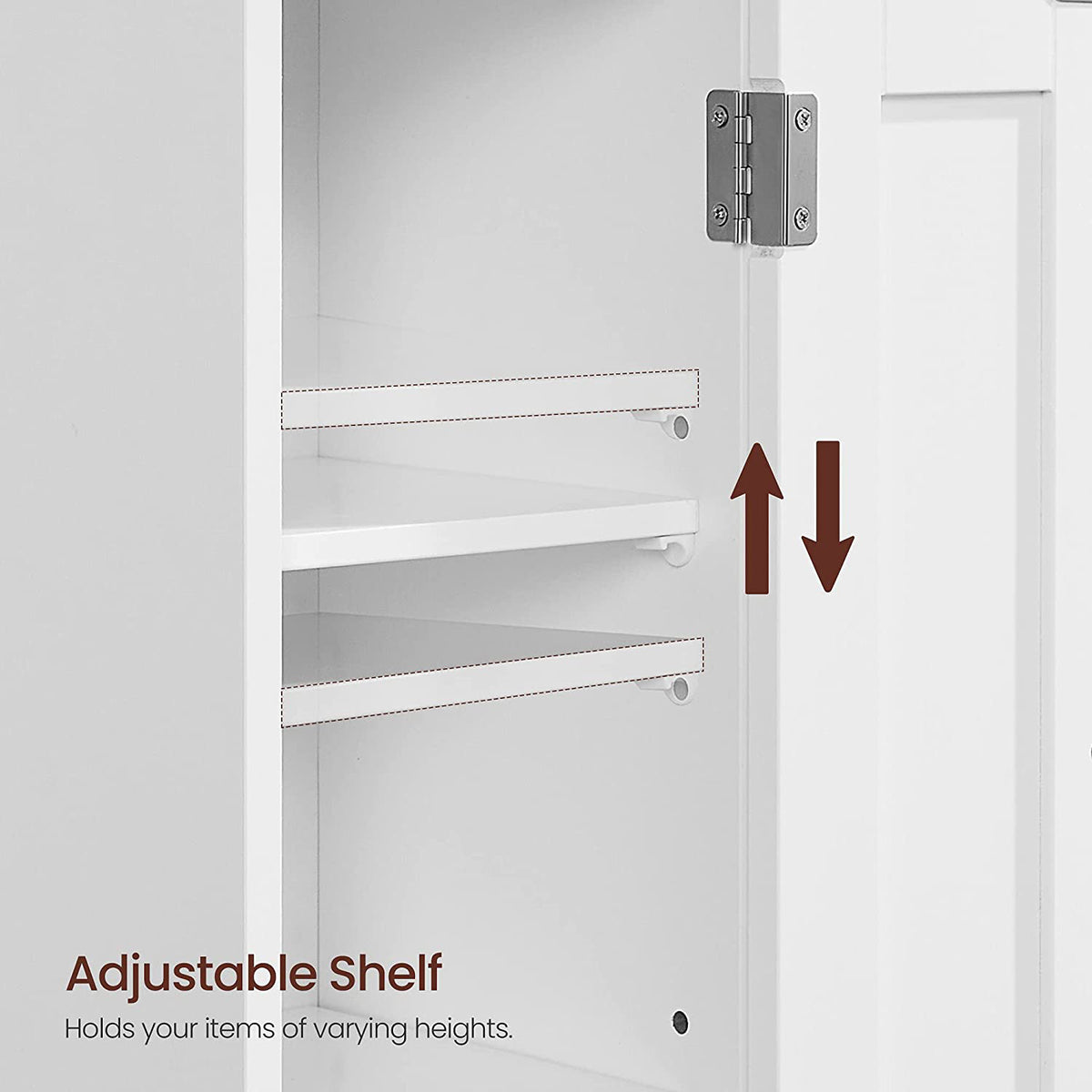 Corner Floor Cabinet - Small Bathroom Storage - Door and Shelves