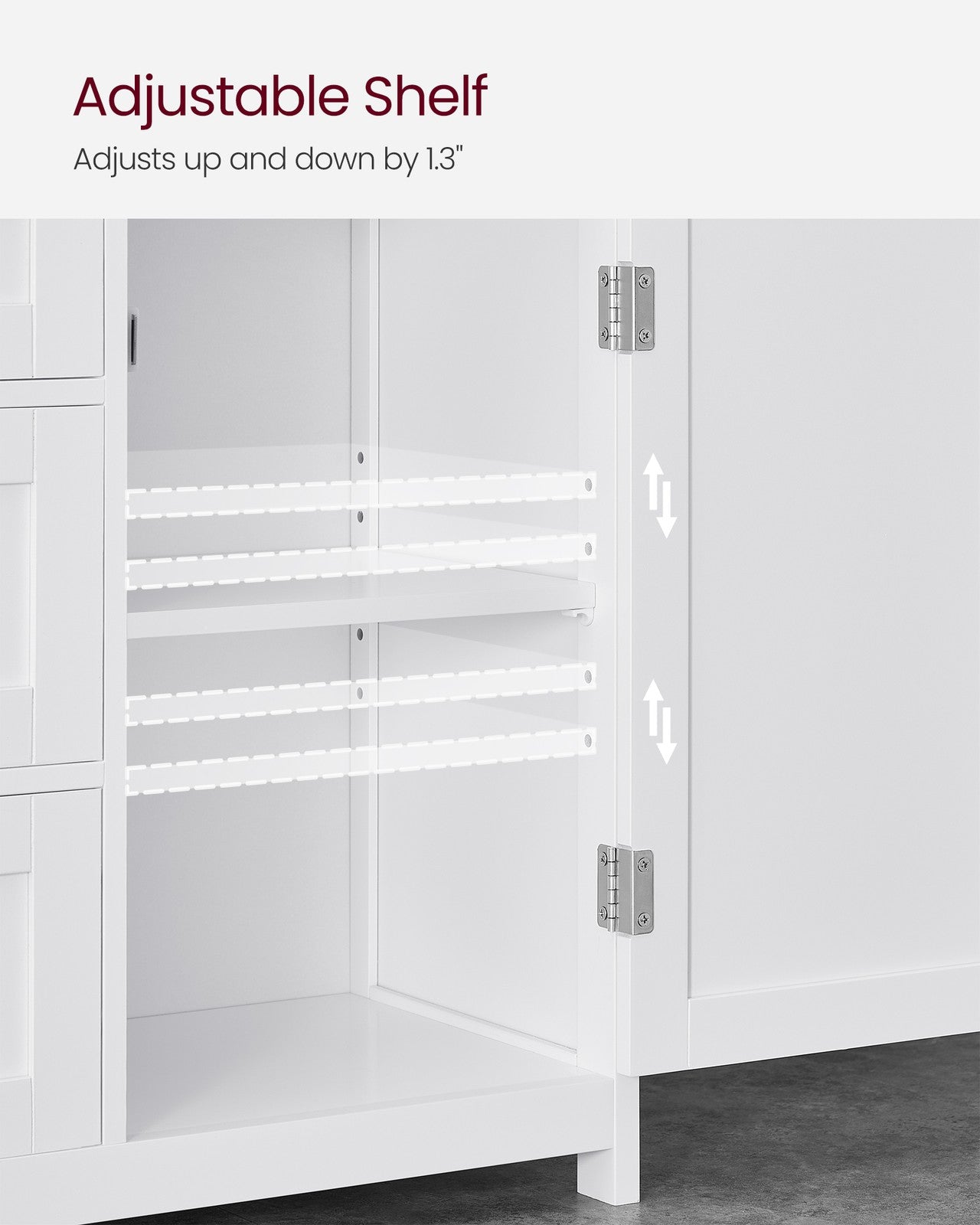 Bathroom Floor Storage Cabinet with 3 Drawers