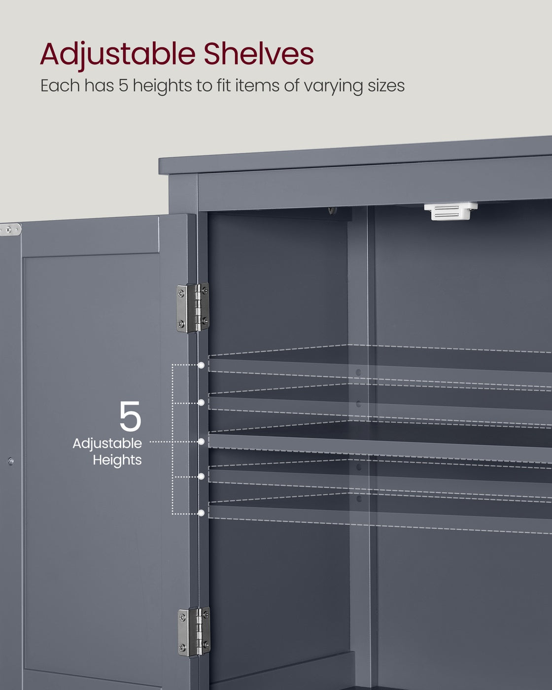 Bathroom Floor Storage Cabinet - 4 Doors