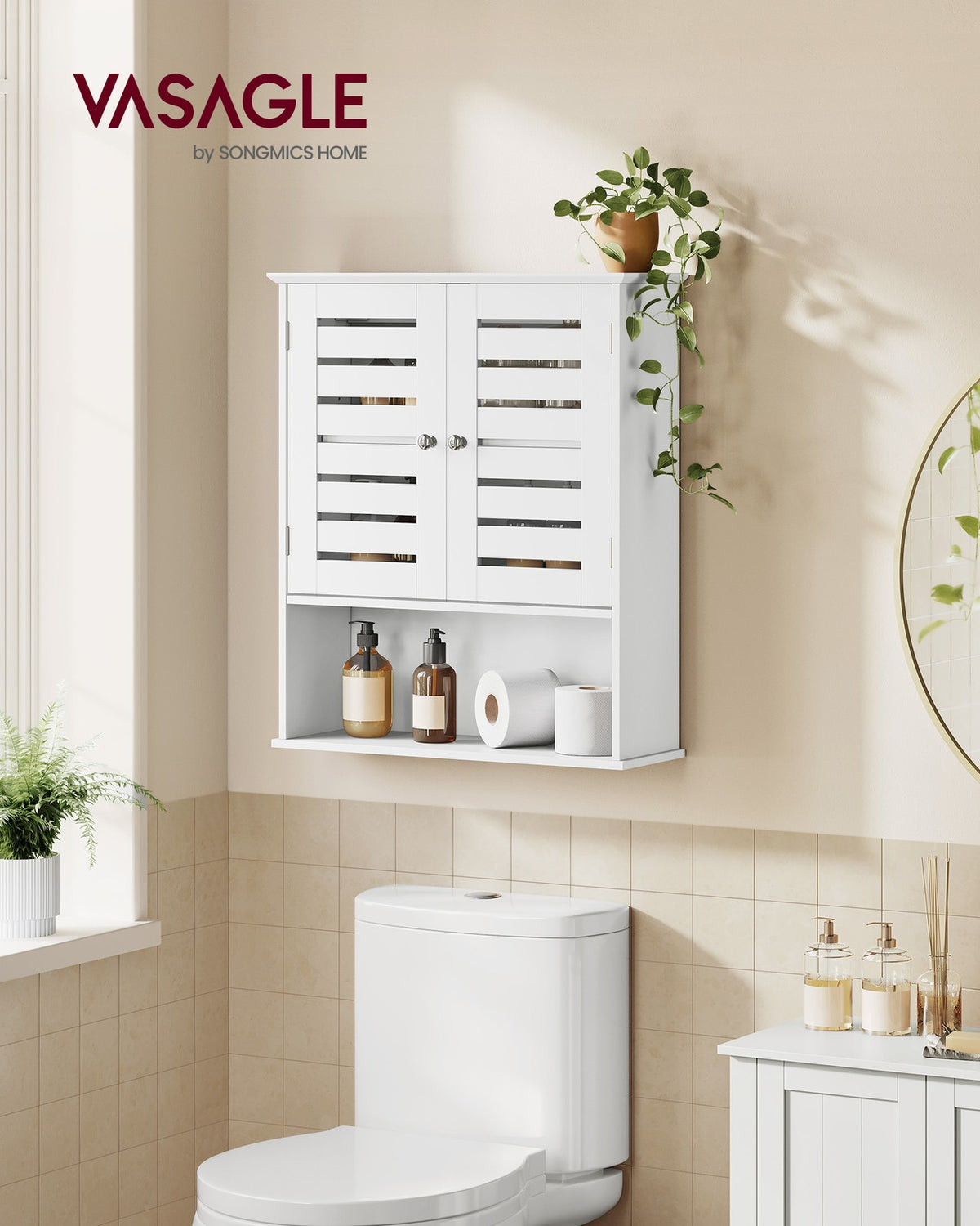 Bathroom Wall Cabinet with Adjustable Shelf
