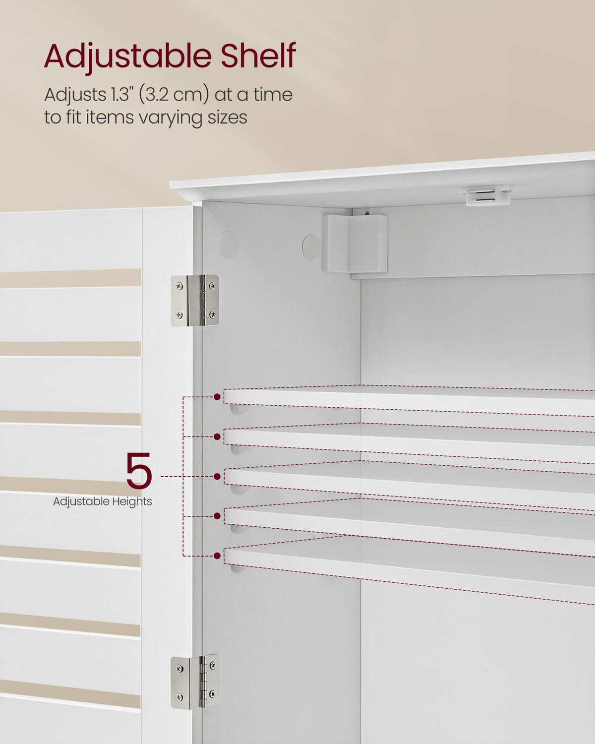 Bathroom Wall Cabinet with Adjustable Shelf