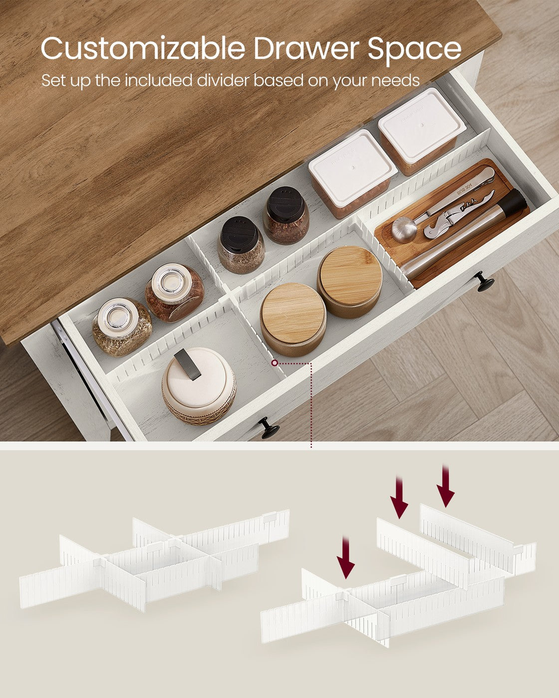 Coffee Bar Cabinet - Kitchen Storage Cabinet with Drawers