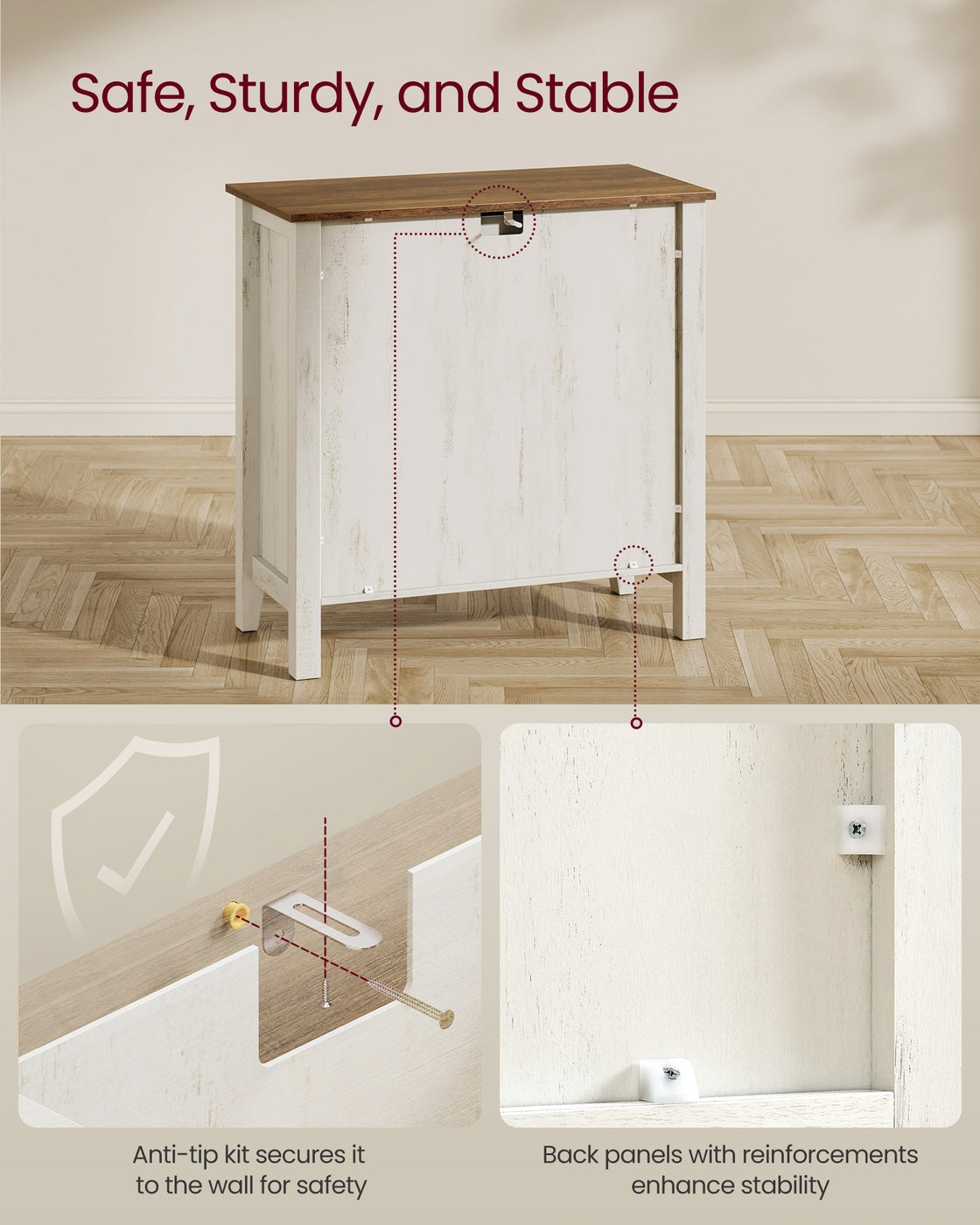 Coffee Bar Cabinet - Kitchen Storage Cabinet with Drawers