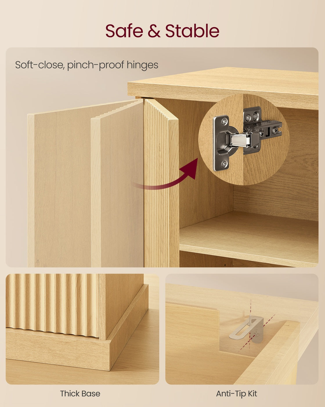 MAXE Collection - Buffet Cabinet - Console Cabinet