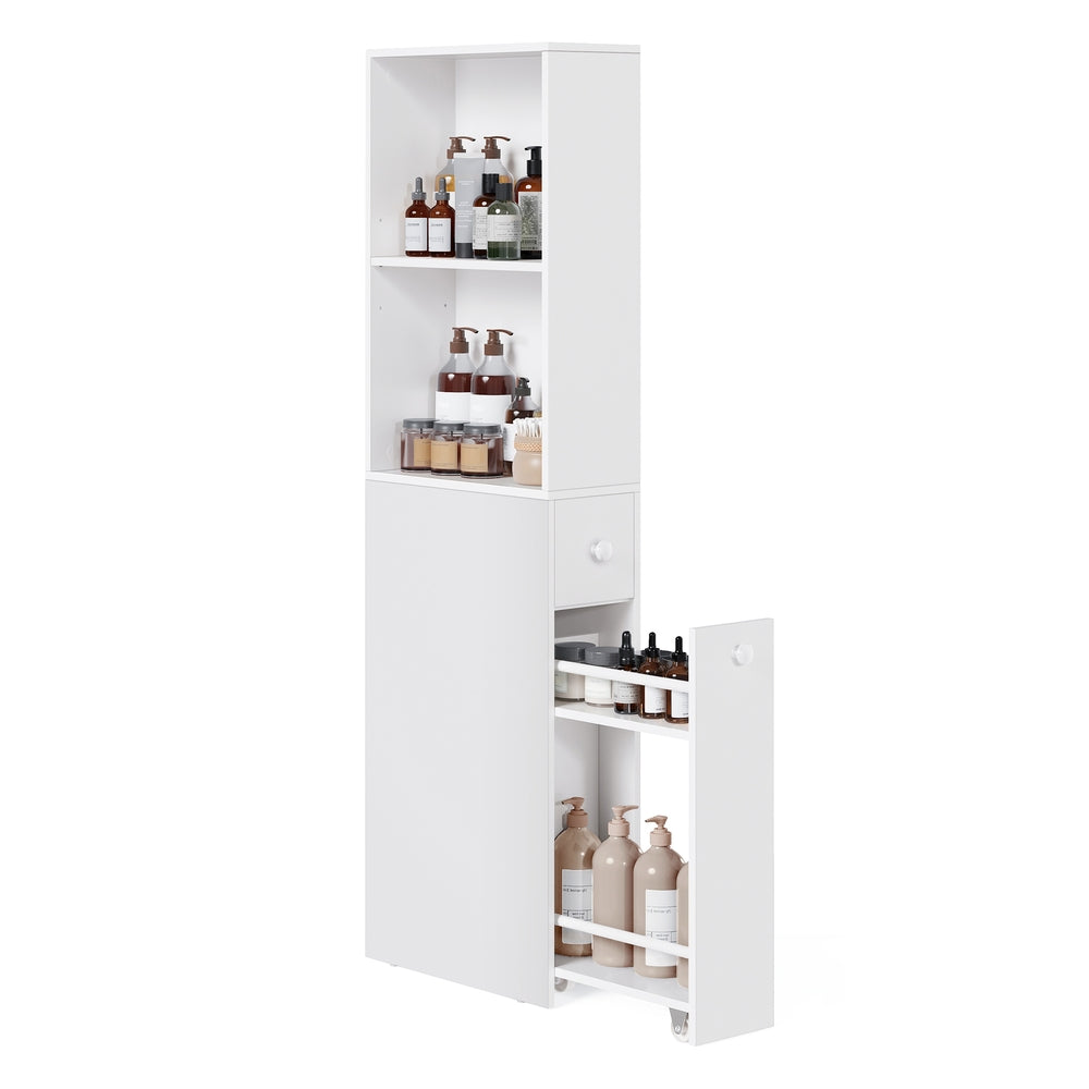 Freestanding Cabinet with Storage Drawers and Adjustable Shelf