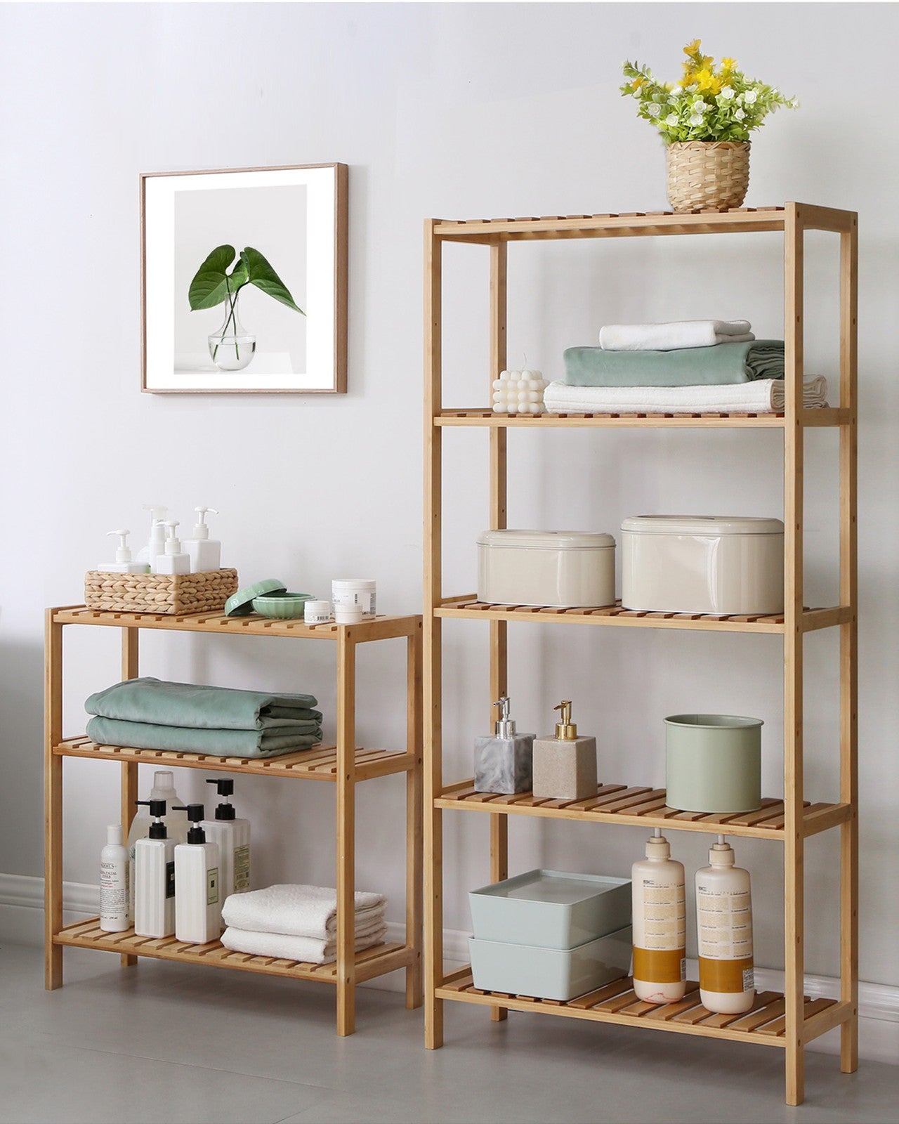3-Tier Multifunctional Bamboo Storage Shelf