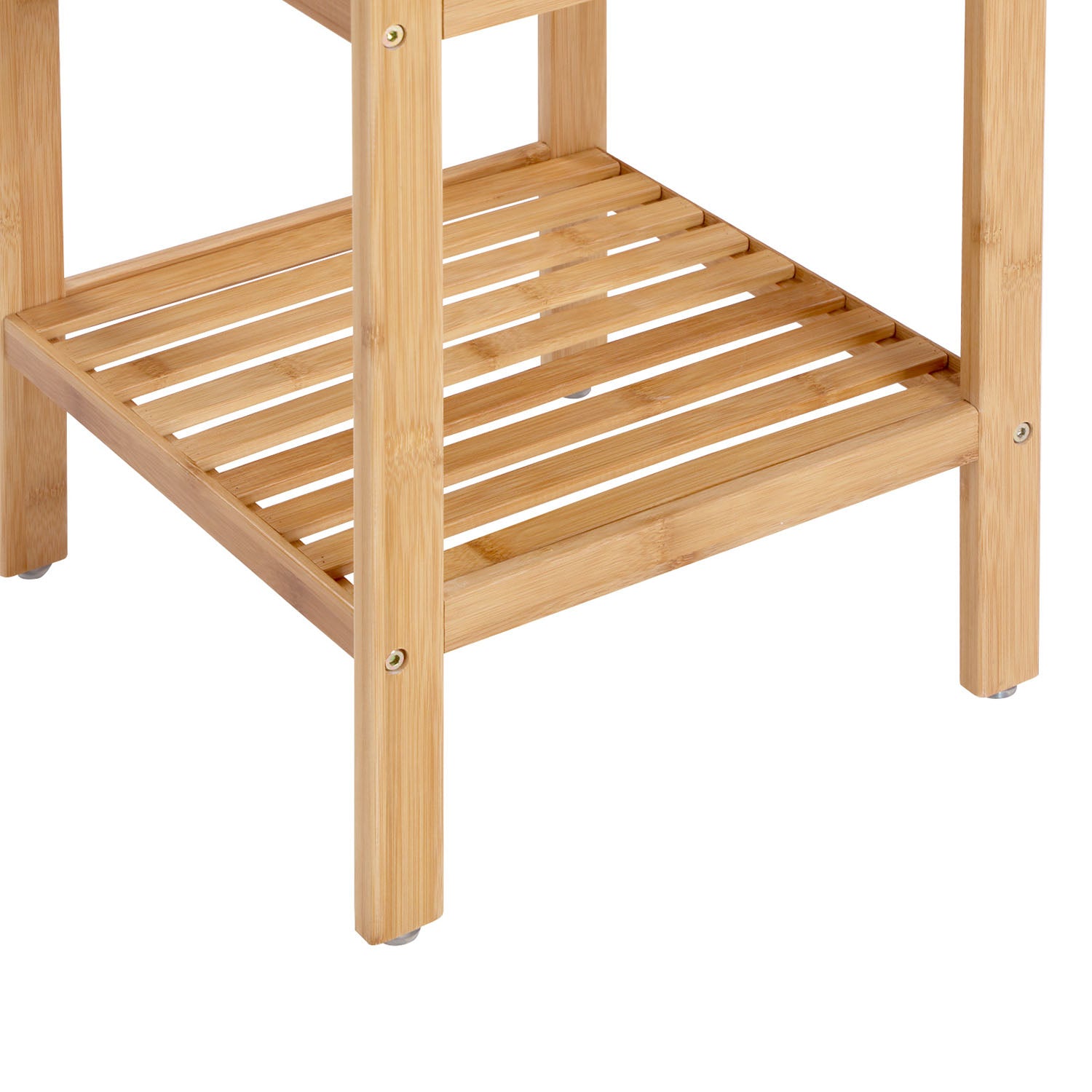 4-Tier Bamboo Bathroom Shelf - Natural