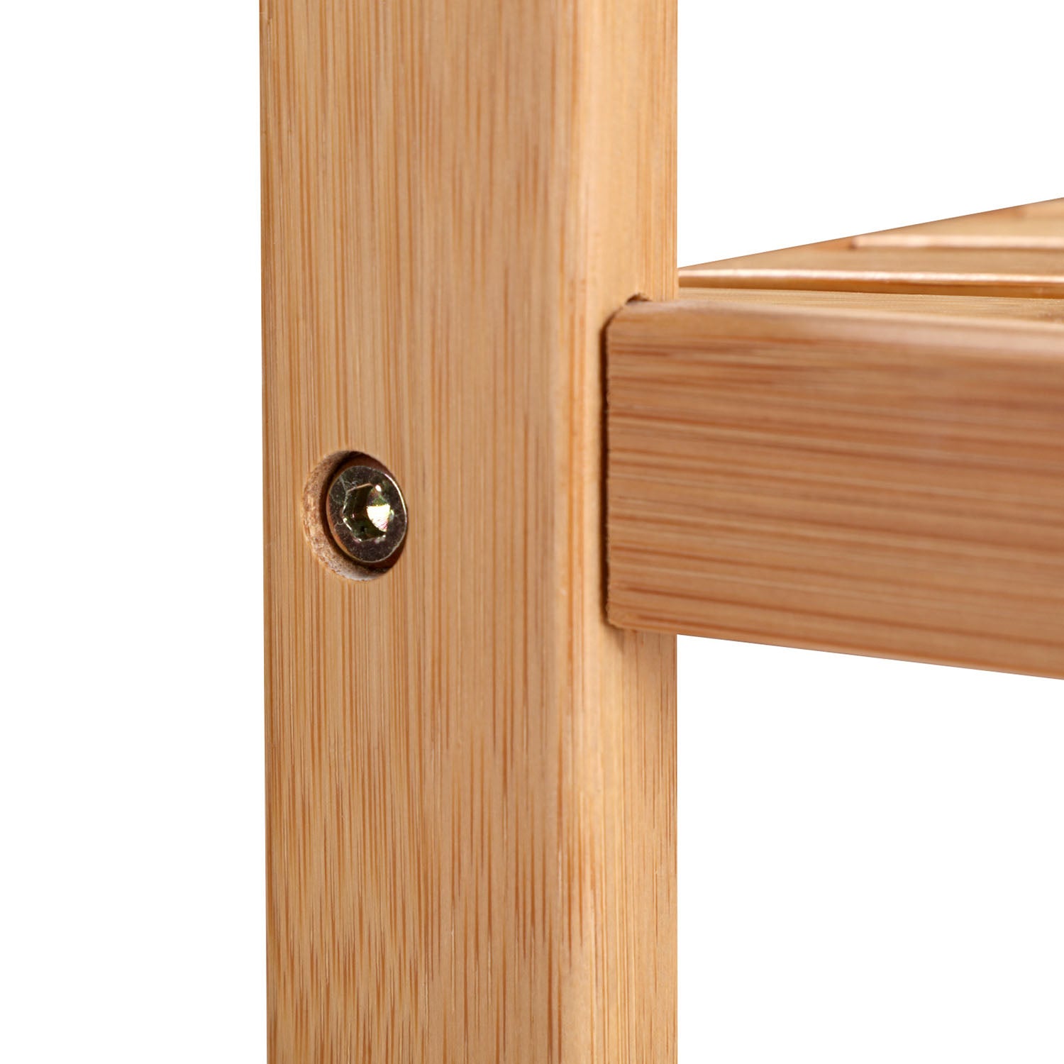 4-Tier Bamboo Bathroom Shelf - Natural