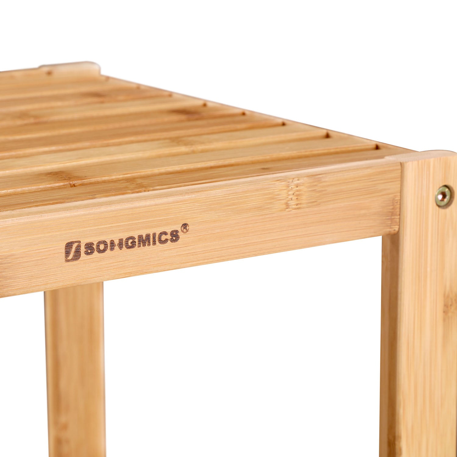 4-Tier Bamboo Bathroom Shelf - Natural