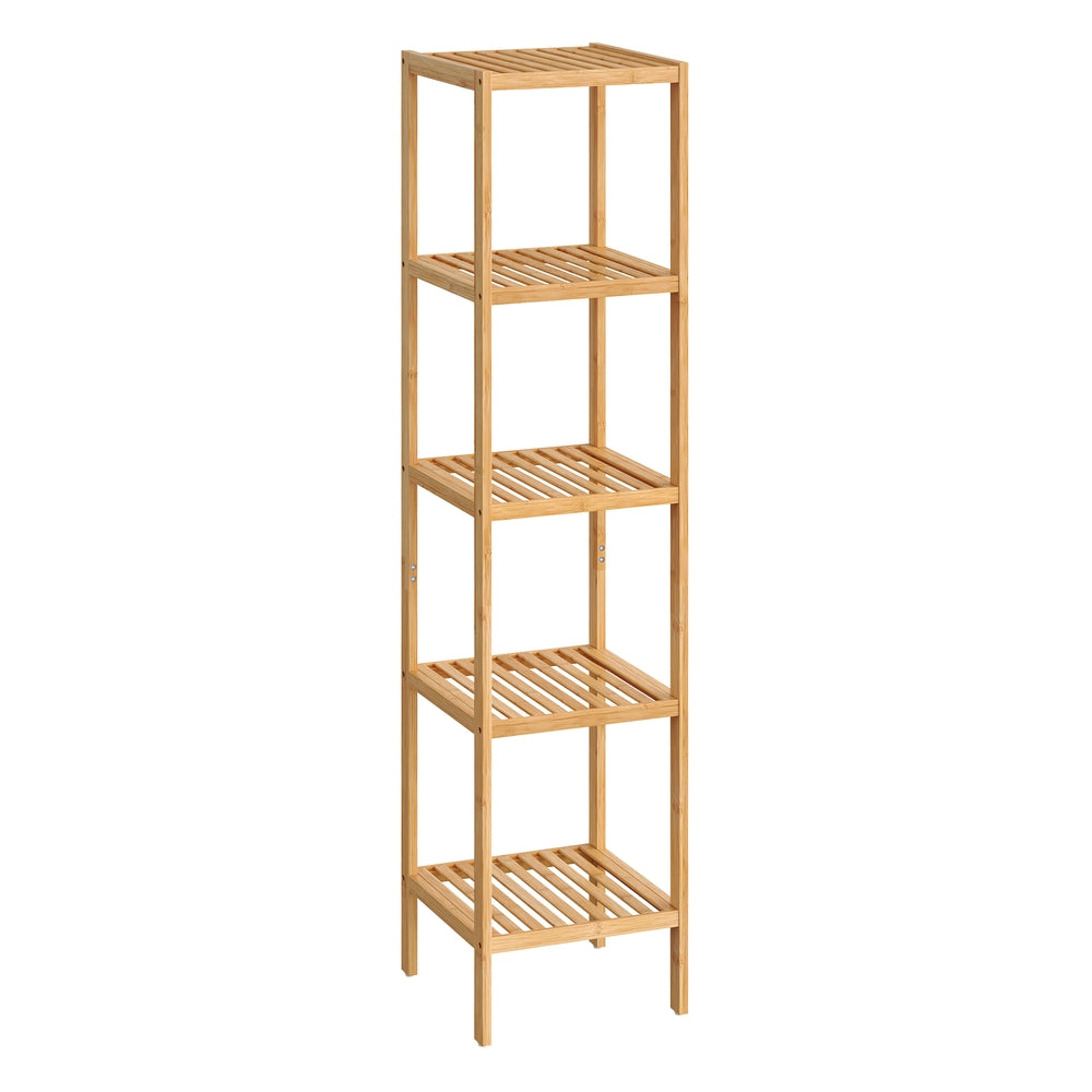5-Tier Bamboo Bathroom Shelf - Natural