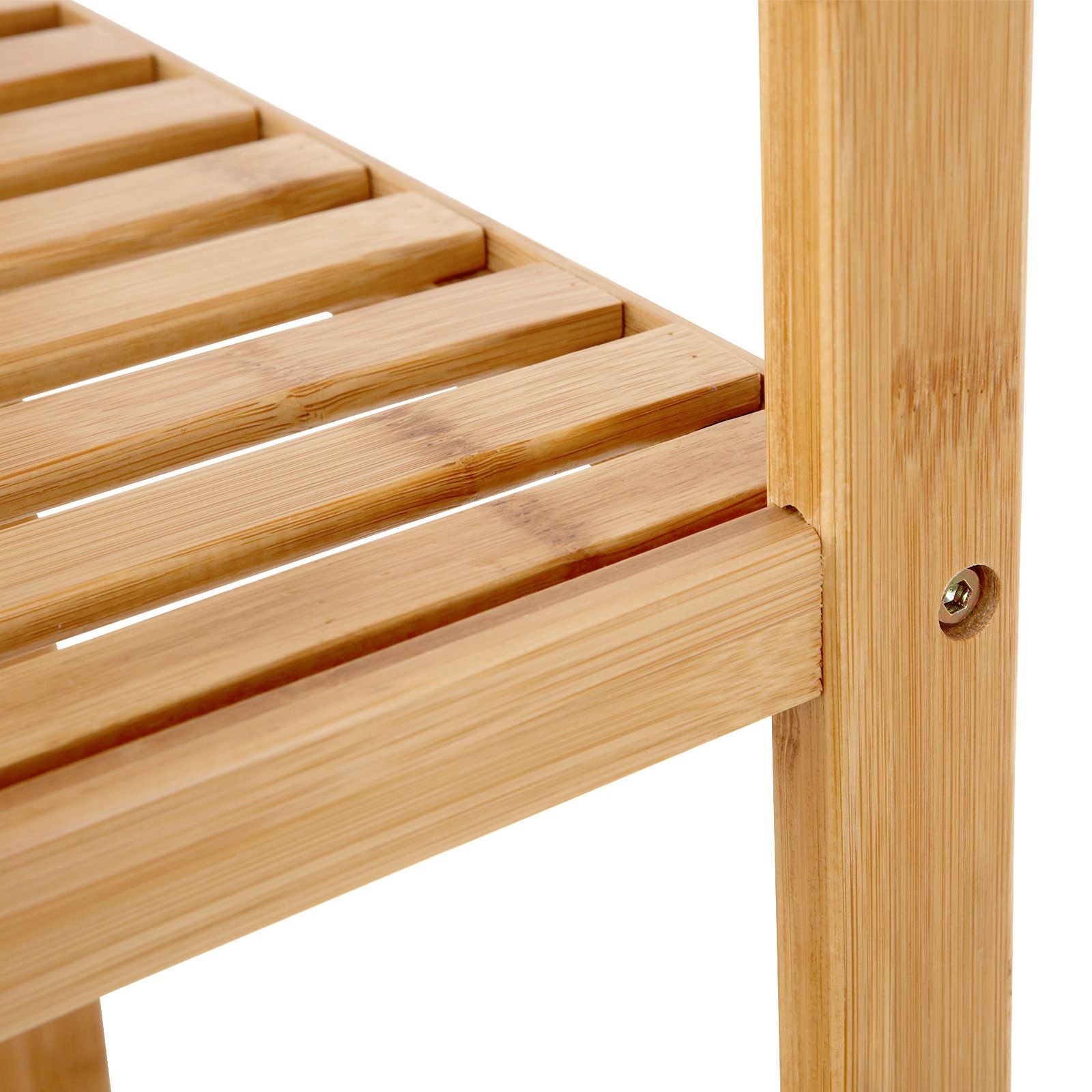 5-Tier Bamboo Bathroom Shelf - Natural