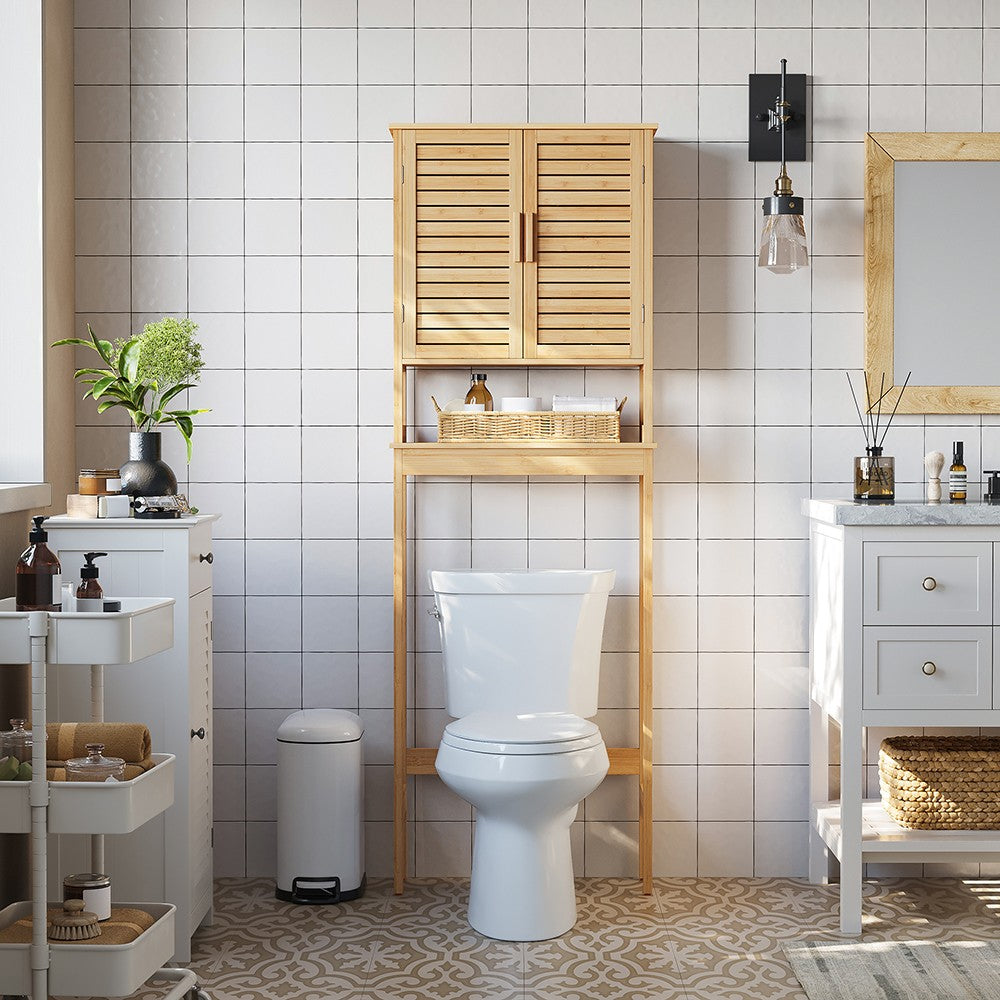 Bamboo Over the Toilet Storage Cabinet - Natural Beige