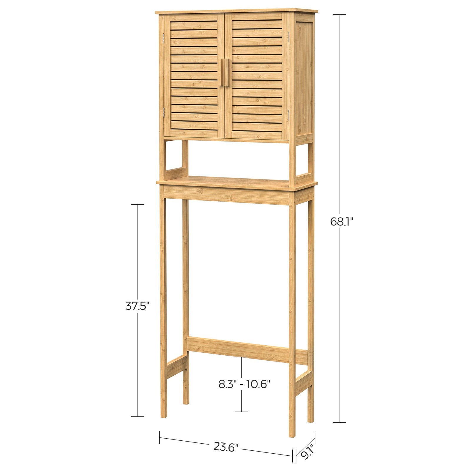 Bamboo Over the Toilet Storage Cabinet - Natural Beige