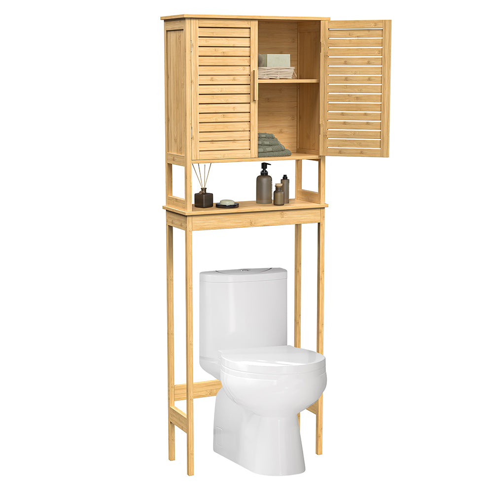 Bamboo Over the Toilet Storage Cabinet - Natural Beige