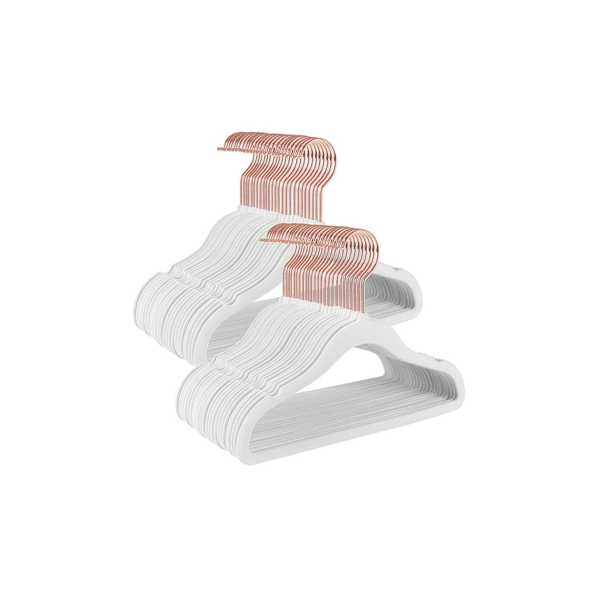 Kids Hangers - Non-Slip Velvet - Space-Saving - Pack of 50