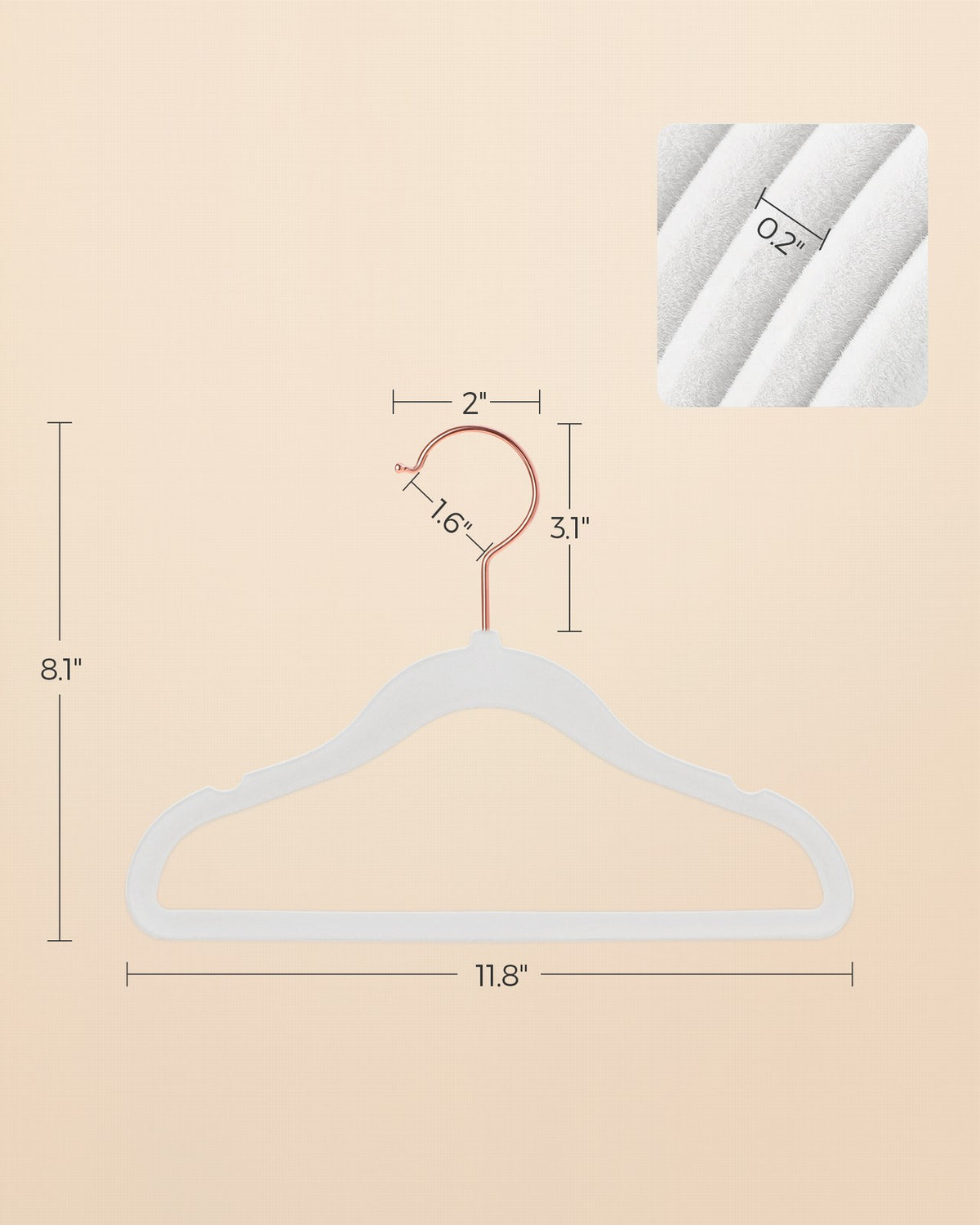 Kids Hangers - Non-Slip Velvet - Space-Saving - Pack of 50