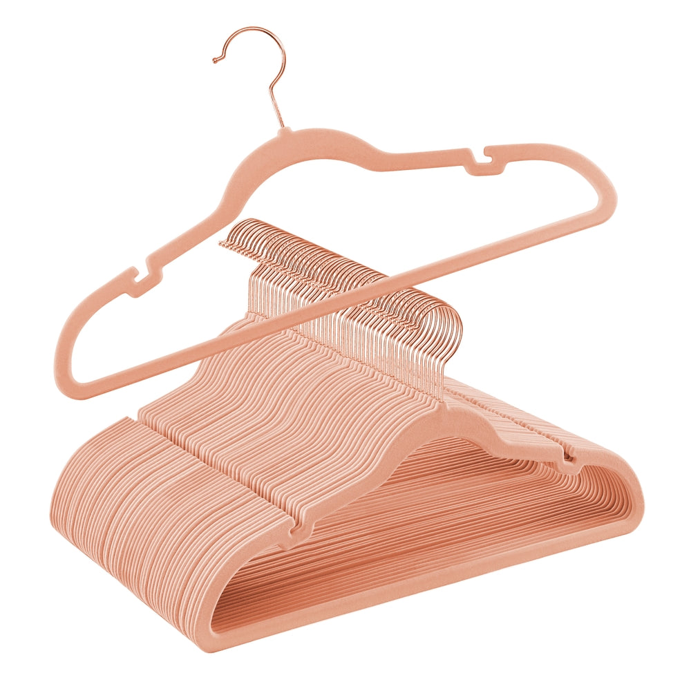 50-Pack Velvet Hangers Light Purple - Light Pink