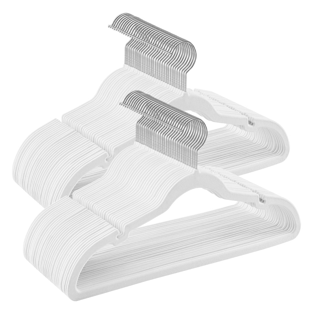 Velvet Hangers 60 Pack - Non-Slip Clothes Hangers - White