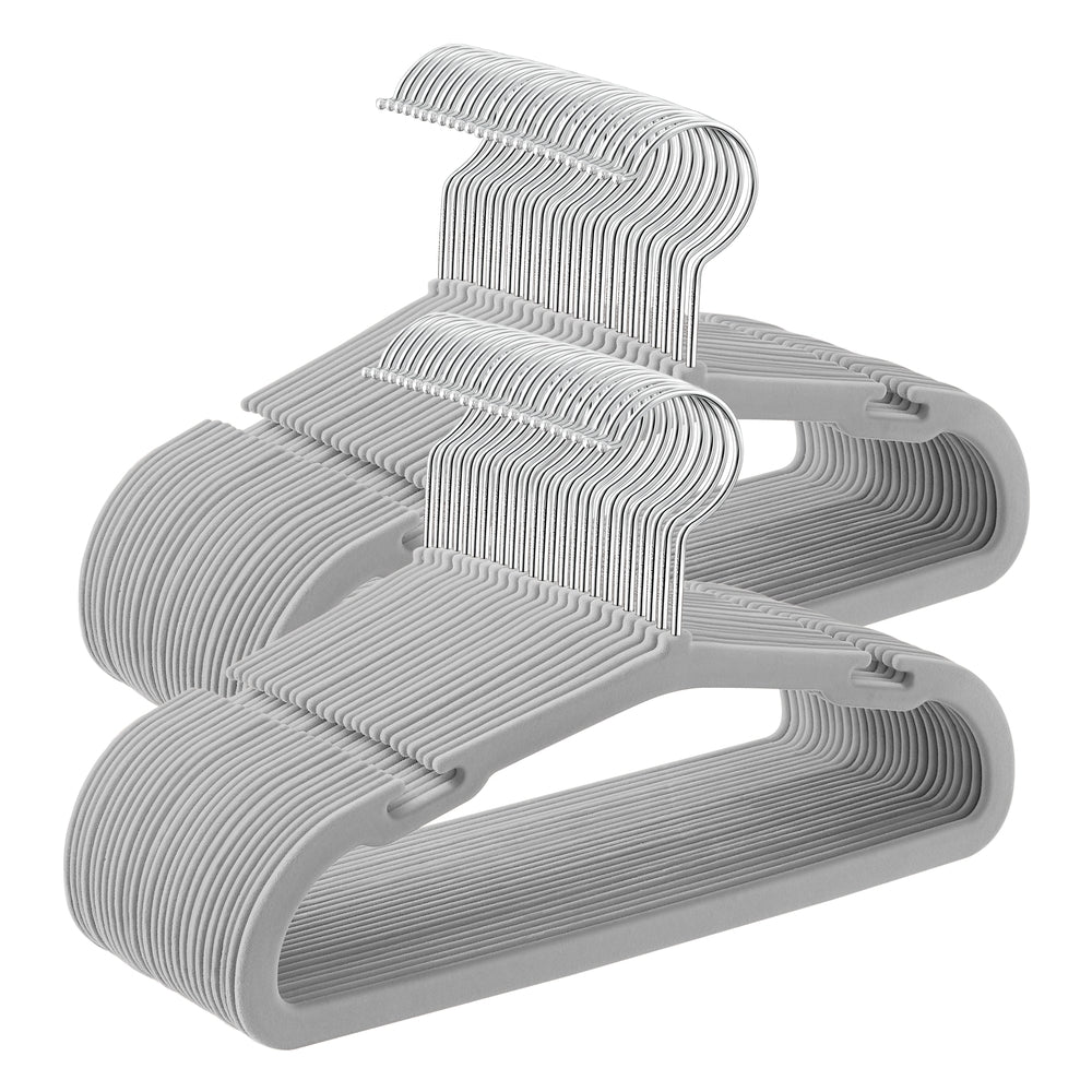 Kids Hangers 50 Pack - Light Gray