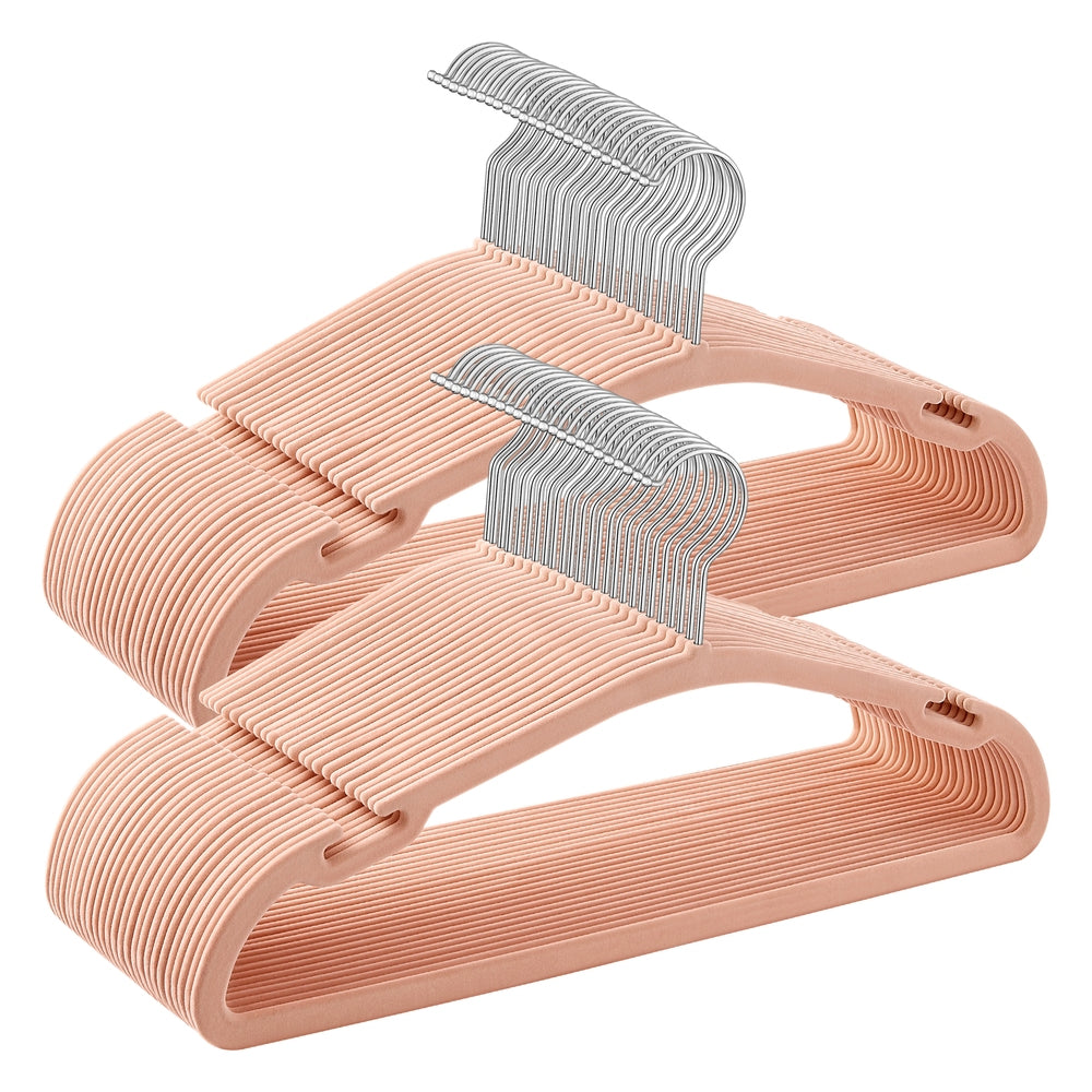 Velvet Hangers 50 Pack - Coral Pink