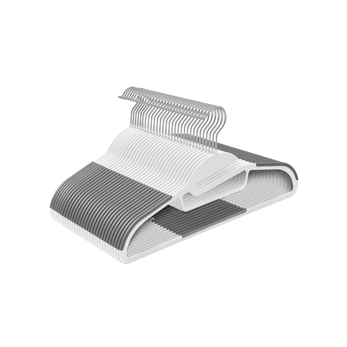 Heavy-Duty Plastic Suit Hangers - Non-Slip Coating - Swivel Hook - Pack of 50