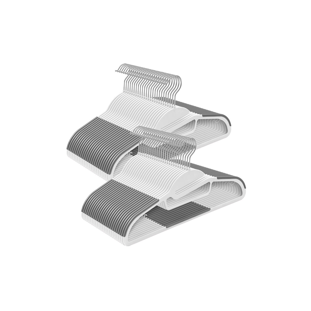 Heavy-Duty Plastic Suit Hangers - Non-Slip Coating - Swivel Hook - Pack of 50