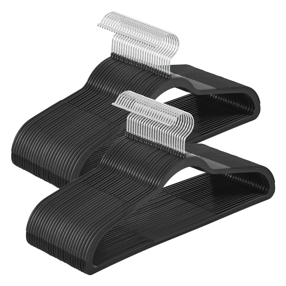 Pack of 50 Plastic Coat Hangers - Ink Black