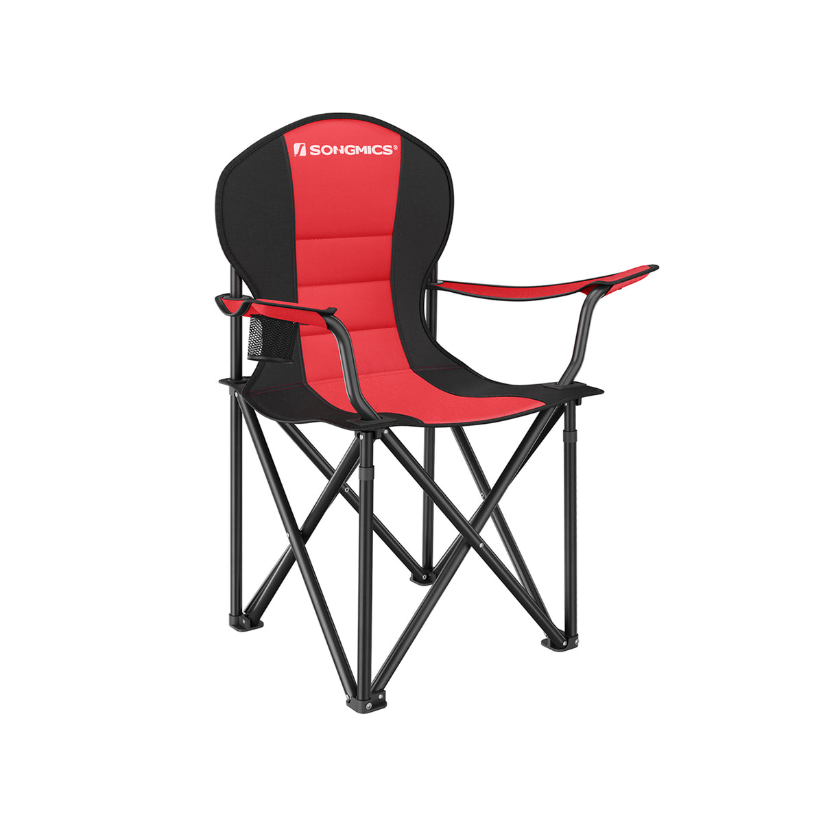 Folding Camping Chair with Sponge Seat Grey and Ink Black - 21.7"D x 35.4"W x 40.2"H (UGCB06BK)