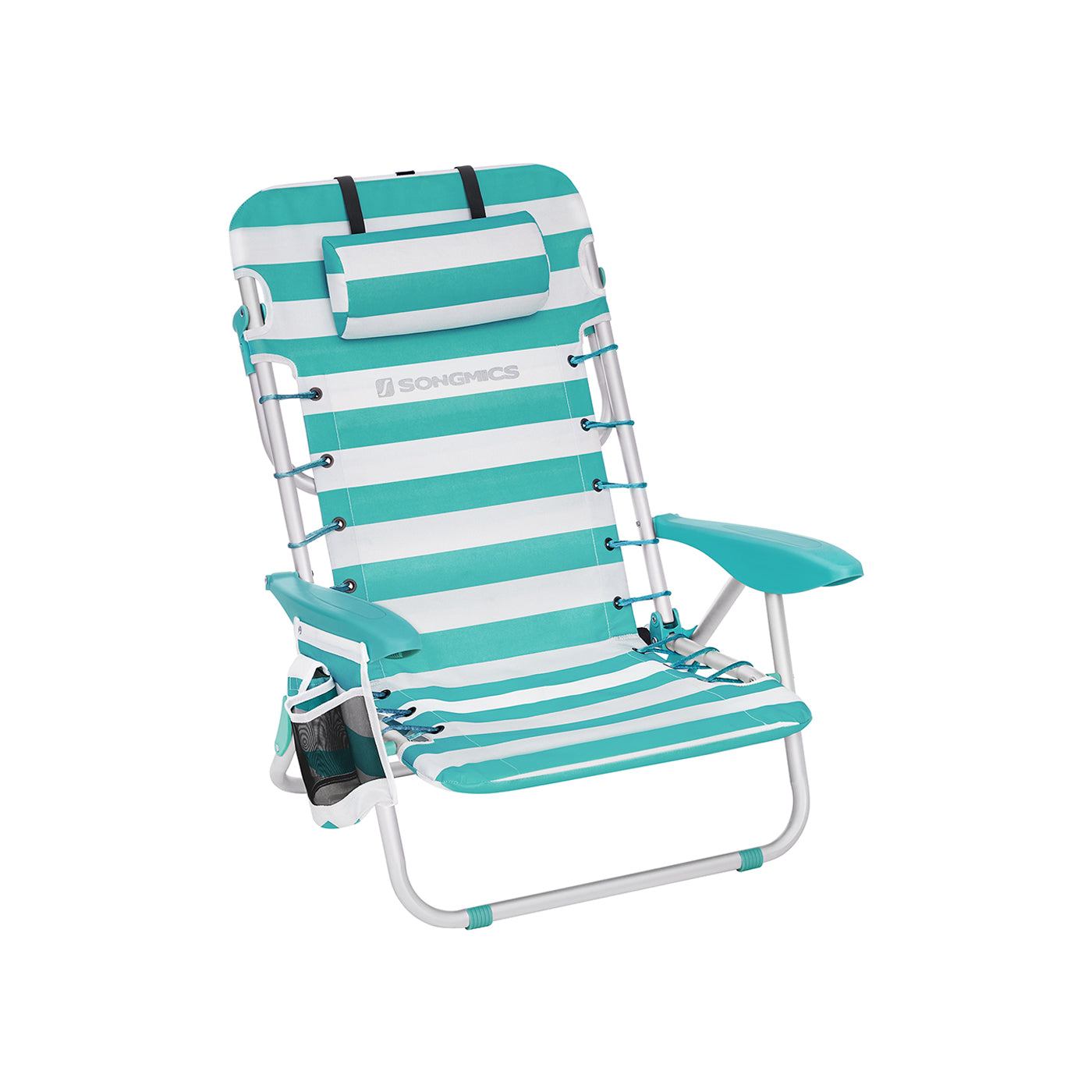Folding Beach Chair - Green, White