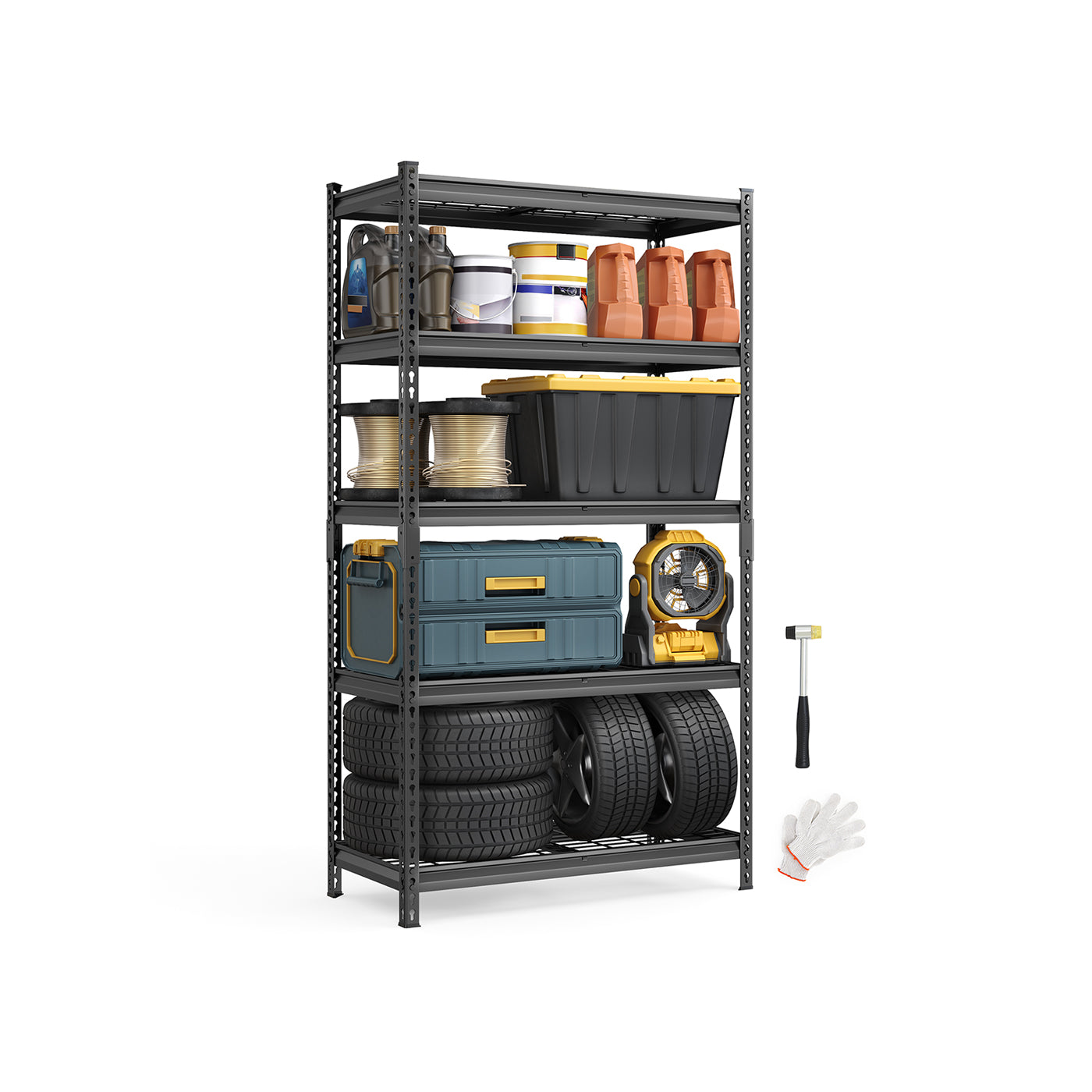 5-Tier Storage Shelves - 2,250 Lb Load