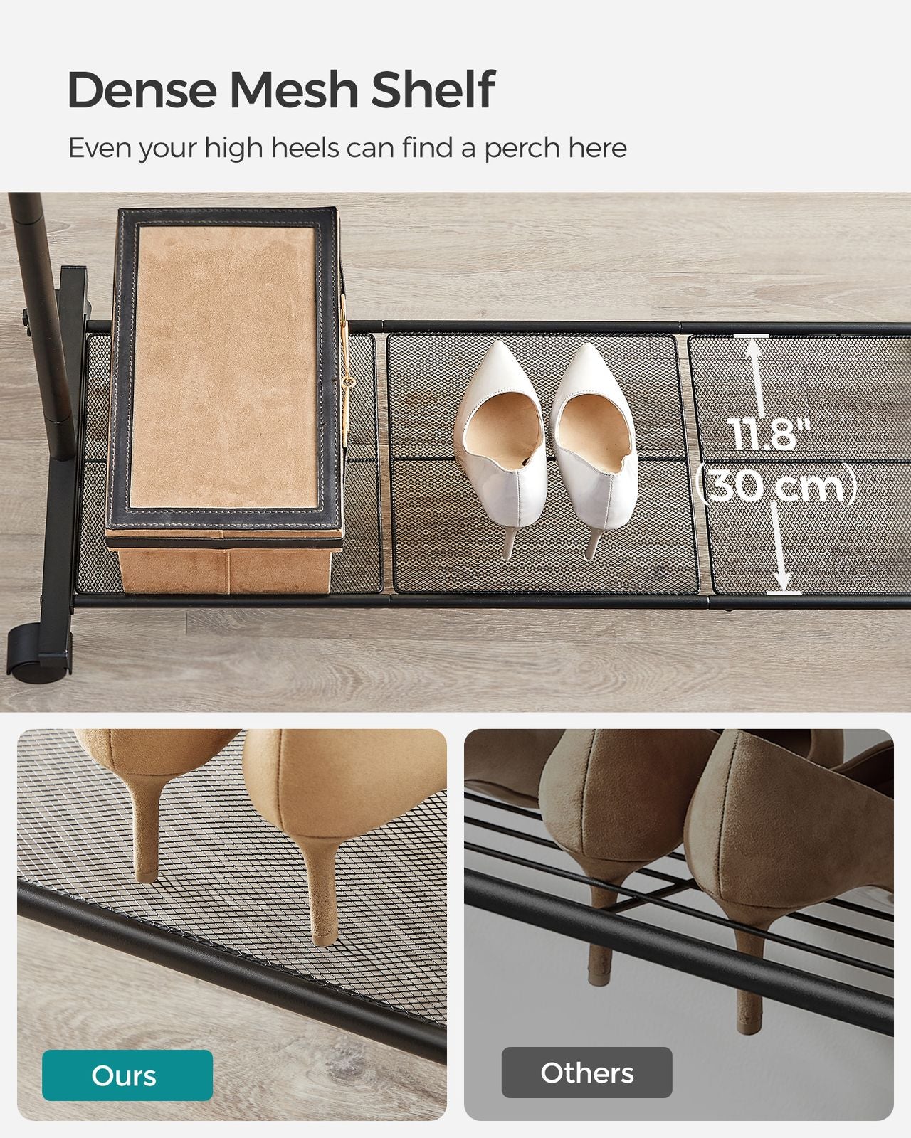 Double-Rod Garment Rack - Black