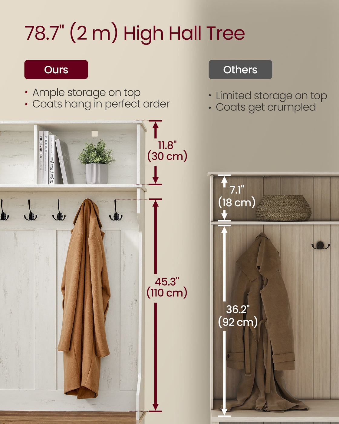Hall Tree with Bench and Shoe Storage
